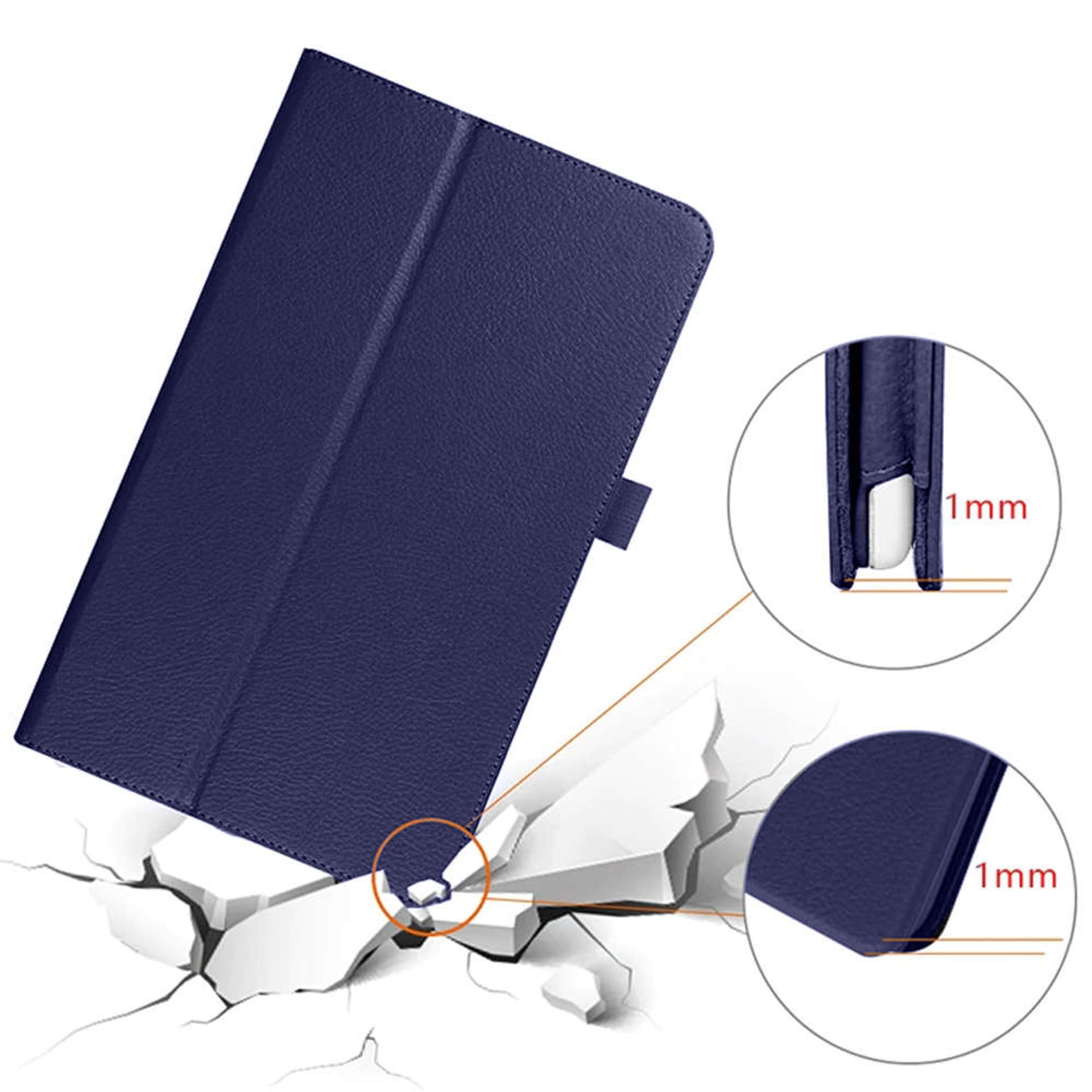 

Fioletowe etui skórzane PU Stand Cover Galaxy Tab E 9.6 T560