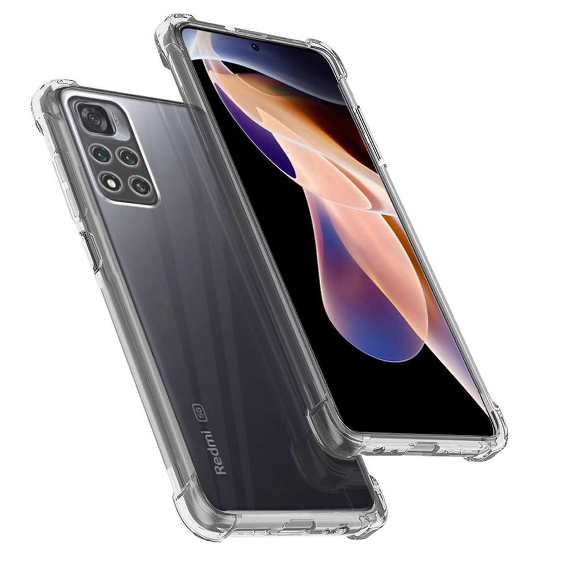 

Silikonowe etui pancerne ShockProof Alogy do Xiaomi Redmi Note 11 Przezroczyste