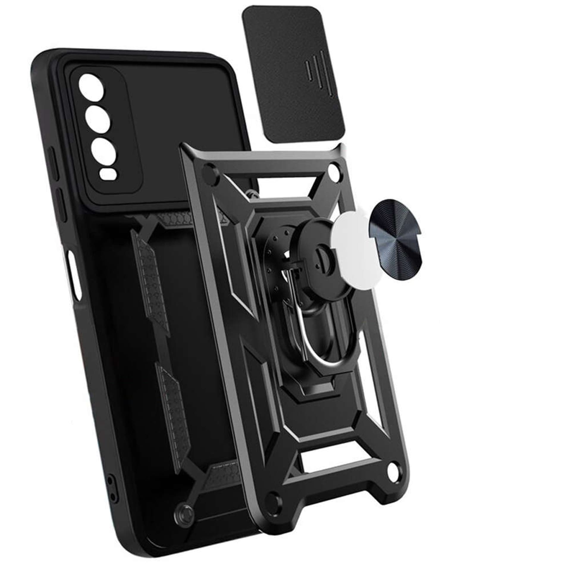 

Etui z osłoną aparatu Alogy Camshield Stand Ring Armor do Vivo Y20s/ Y11s czarne