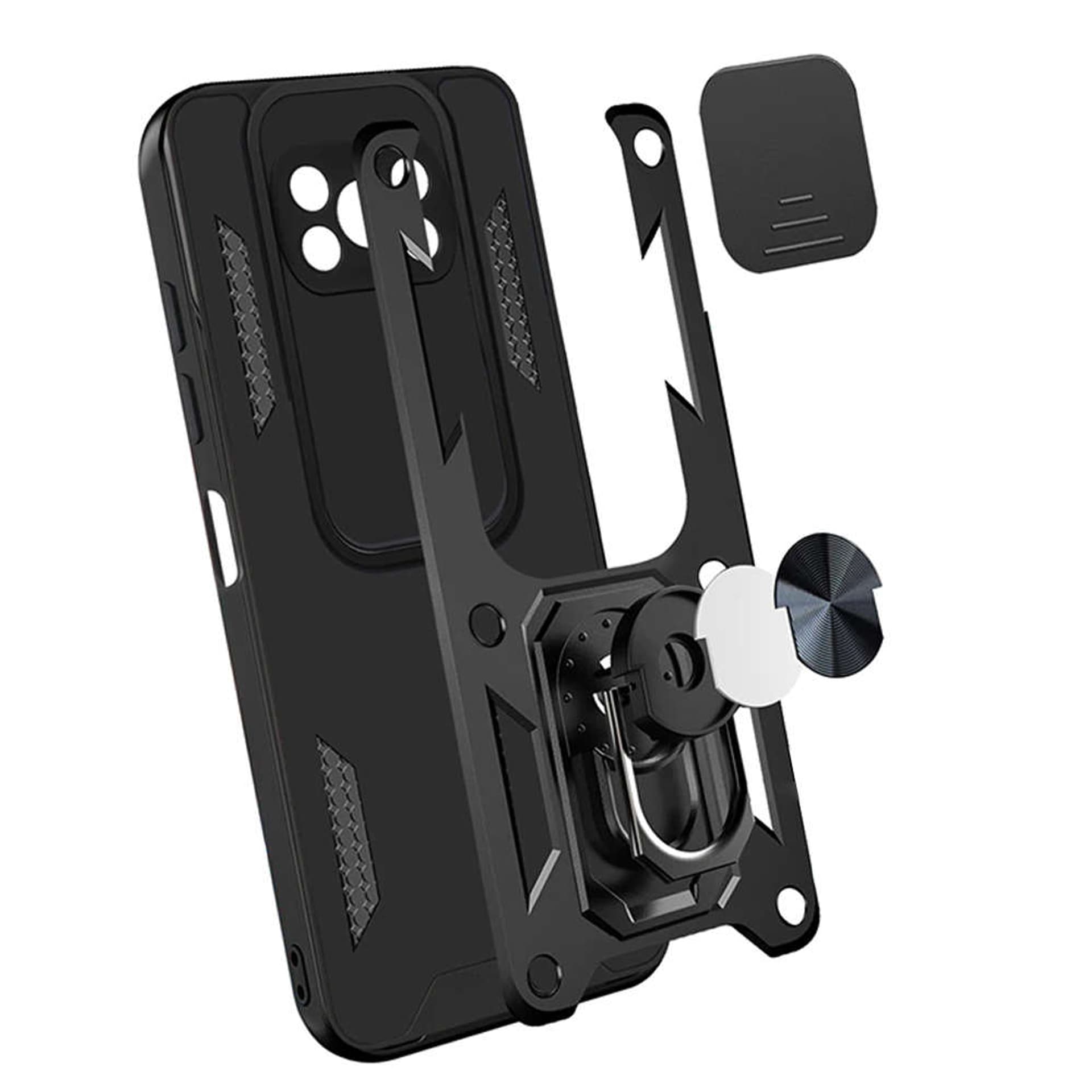 

Etui z osłoną aparatu Alogy Camshield Stand Ring do Poco X3 Pro / NFC czarne