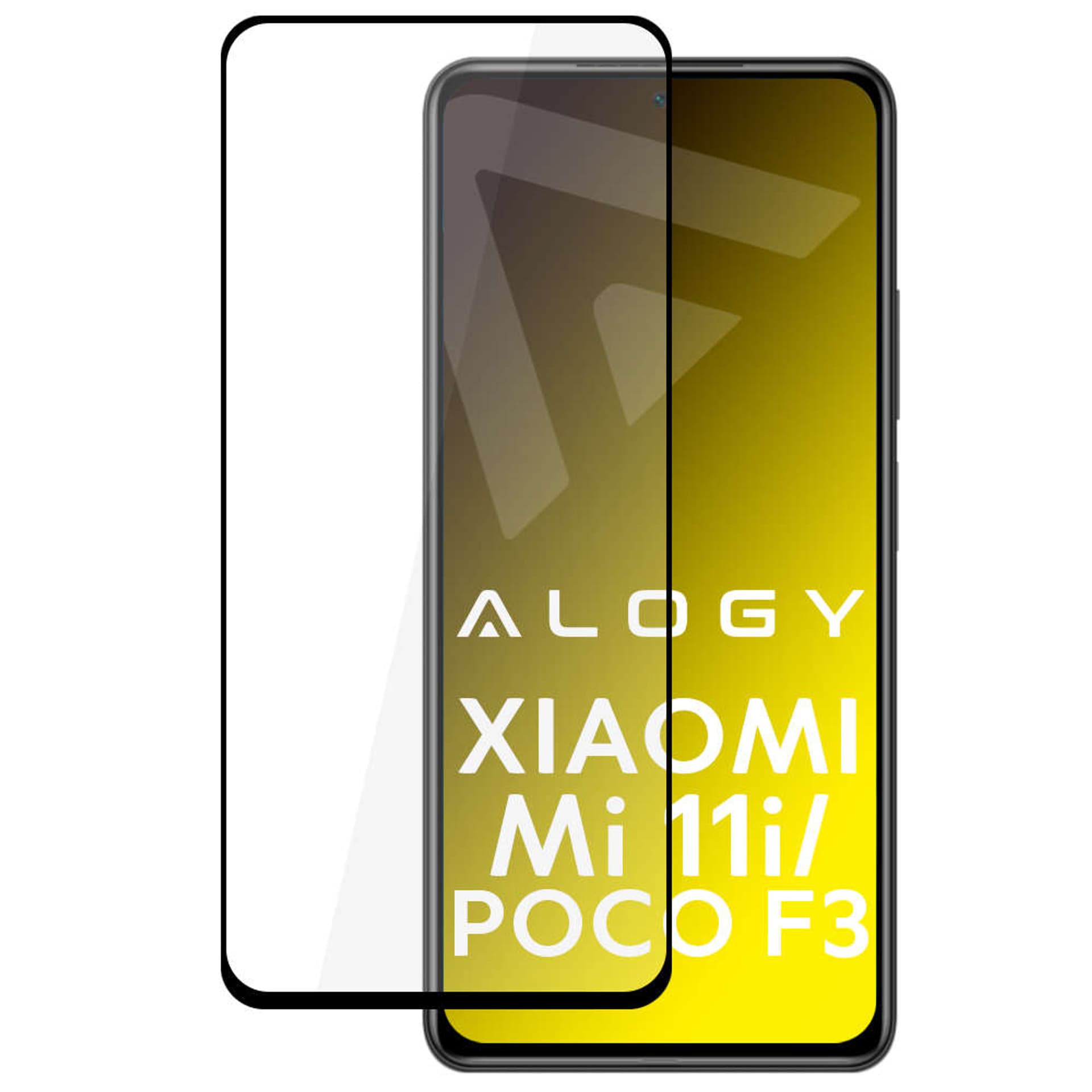 

Szkło hartowane Alogy Full Glue do etui case friendly do Xiaomi Poco F3 / Mi 11i Czarne