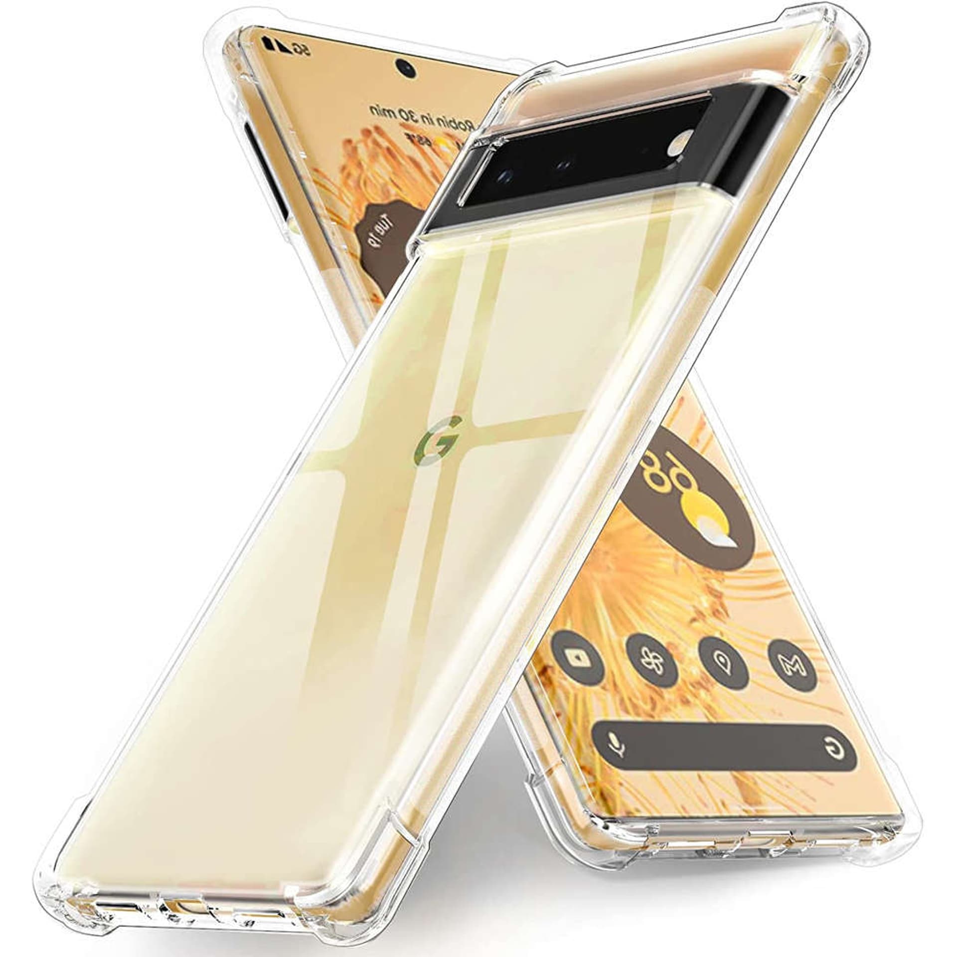 

Silikonowe etui pancerne ShockProof Alogy do Google Pixel 6 Przezroczyste
