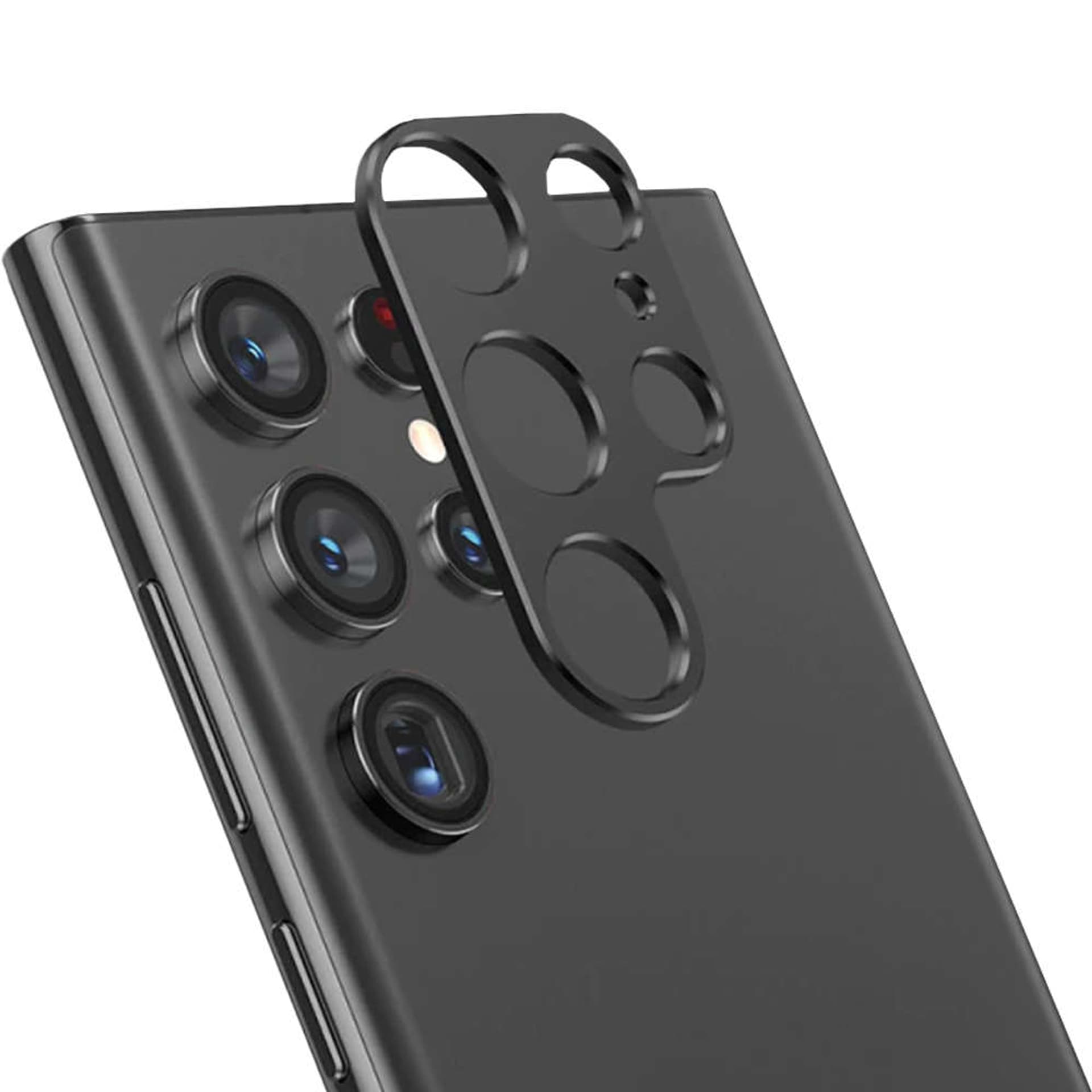

Metalowa osłonka ochronna na aparat obiektyw Alogy Metal Lens Cover do Galaxy S22 Ultra Czarna