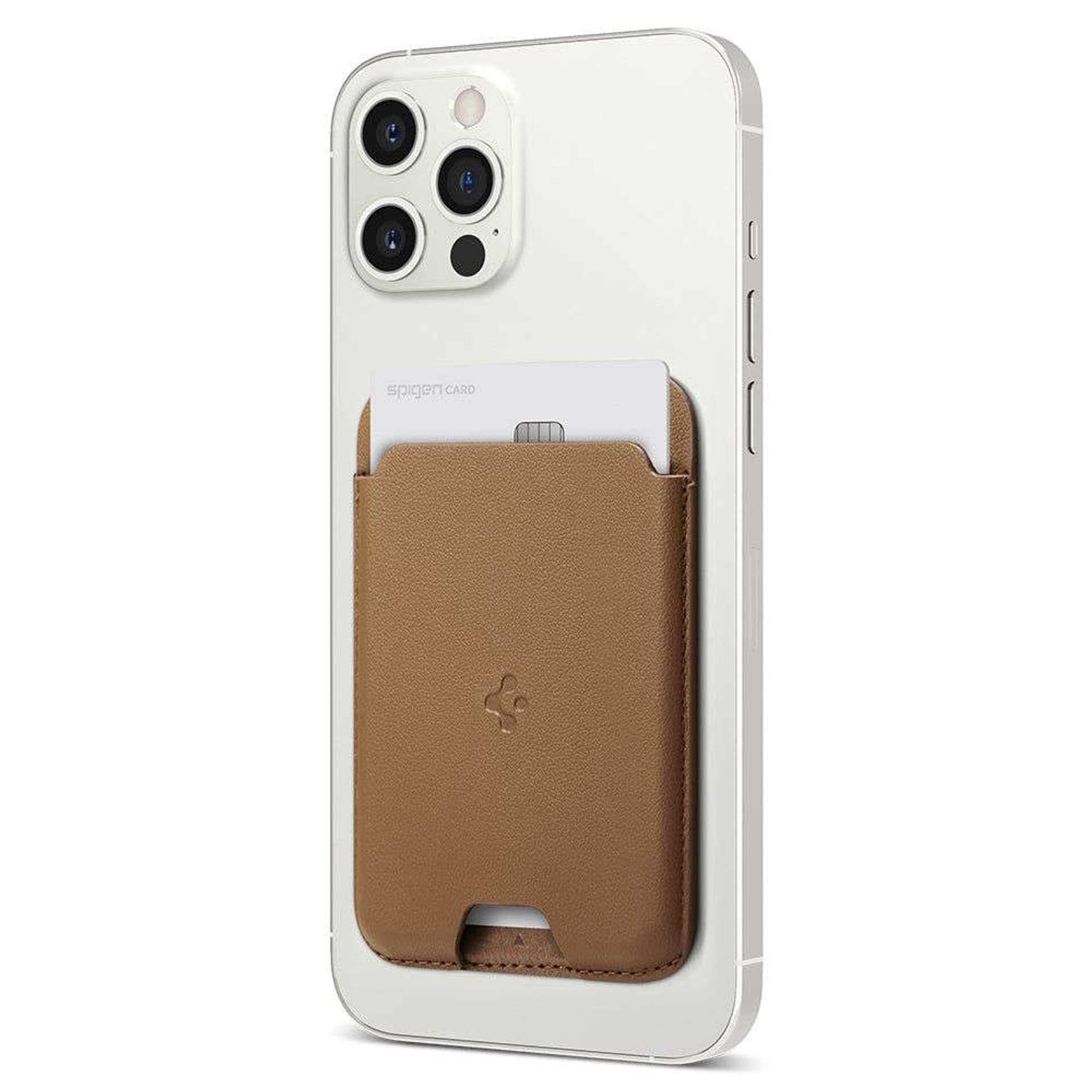 

Etui Spigen Valentinus Magsafe Card Holder magnetyczny portfel na dokumenty do Magsafe do iPhone 12/13 Brown