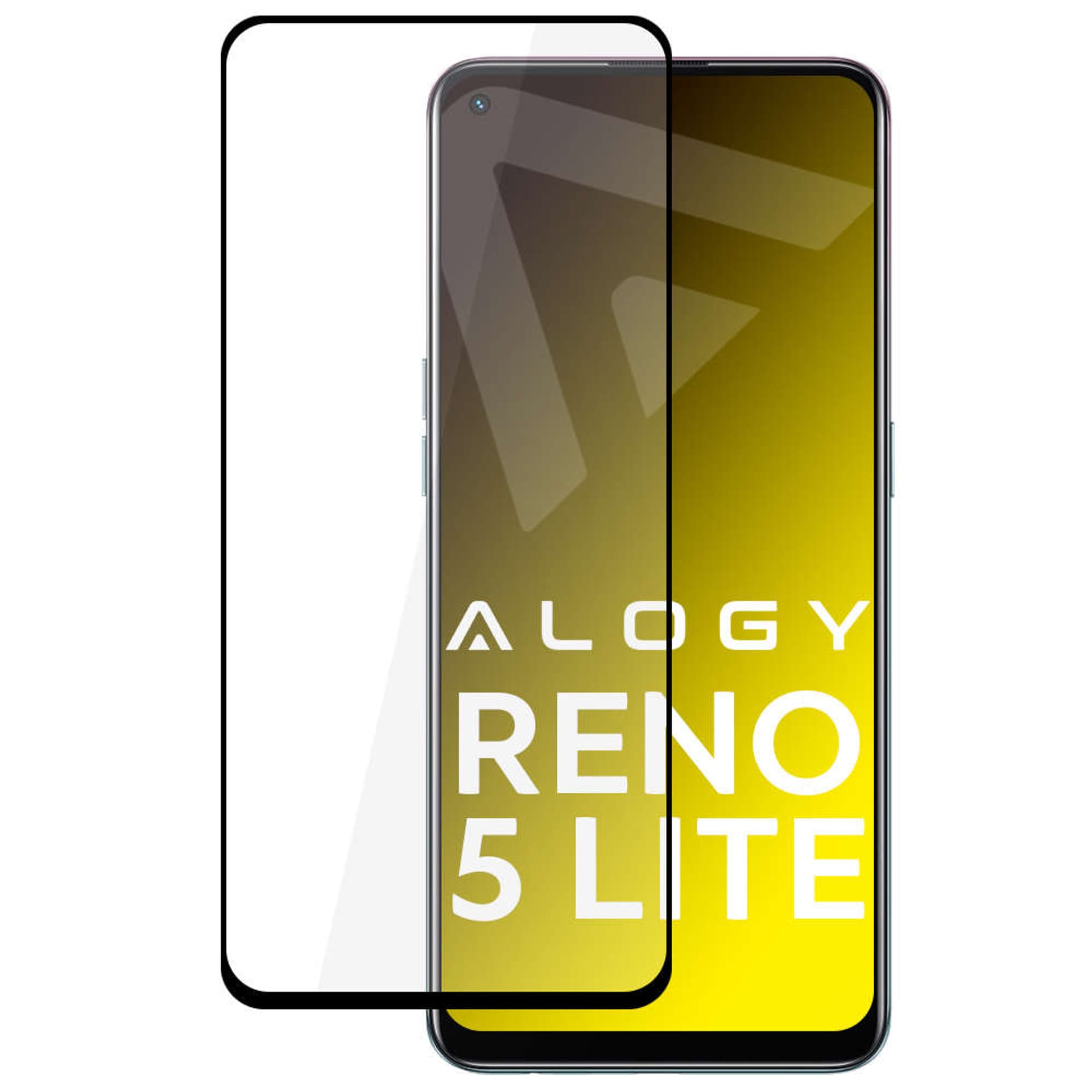 

Szkło hartowane 9H Alogy Full Glue do etui case friendly do Oppo Reno 5 Lite Czarne