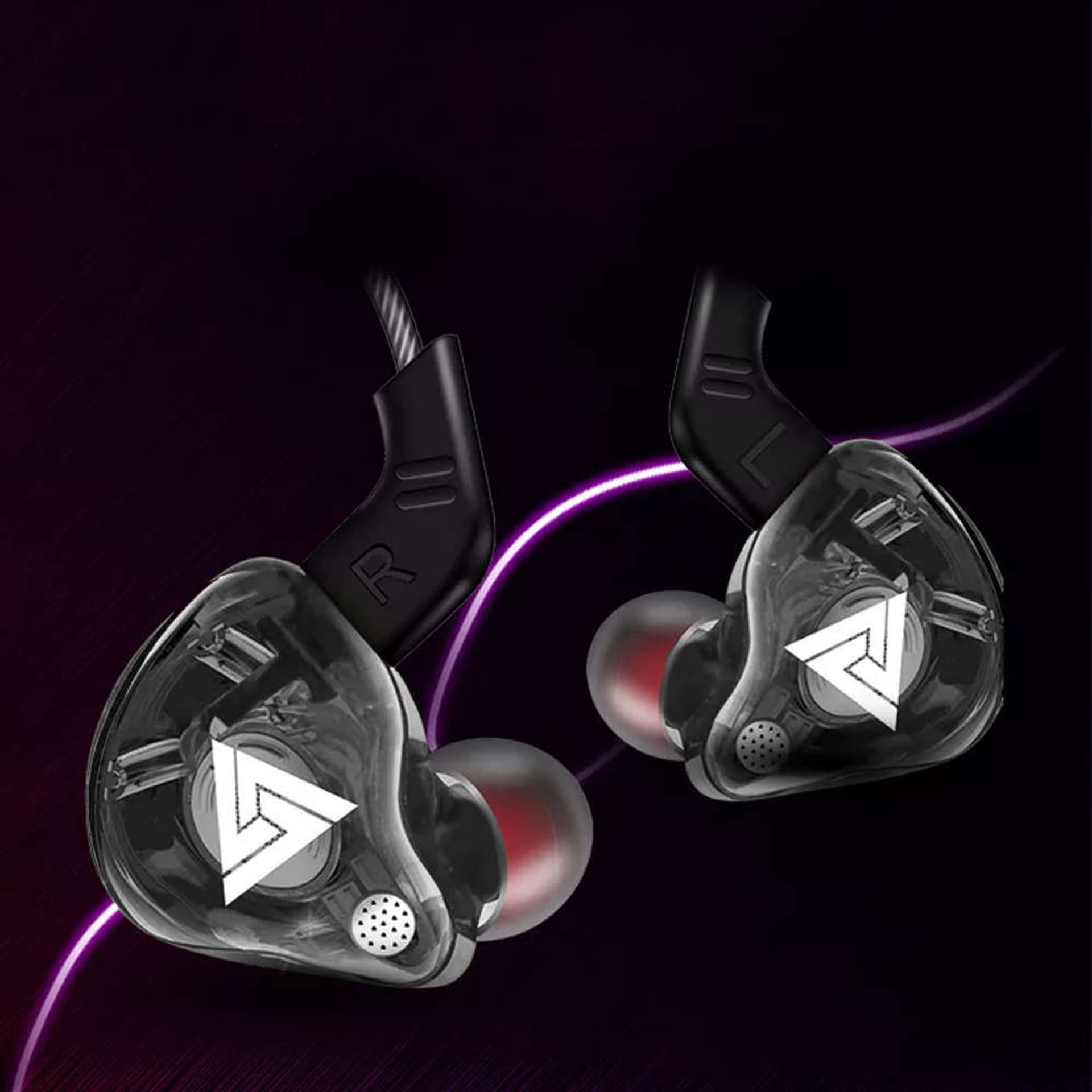 

Słuchawki przewodowe QKZ do biegania Stereo Hi-Res ze złączem mini Jack 3.5mm Czarne
