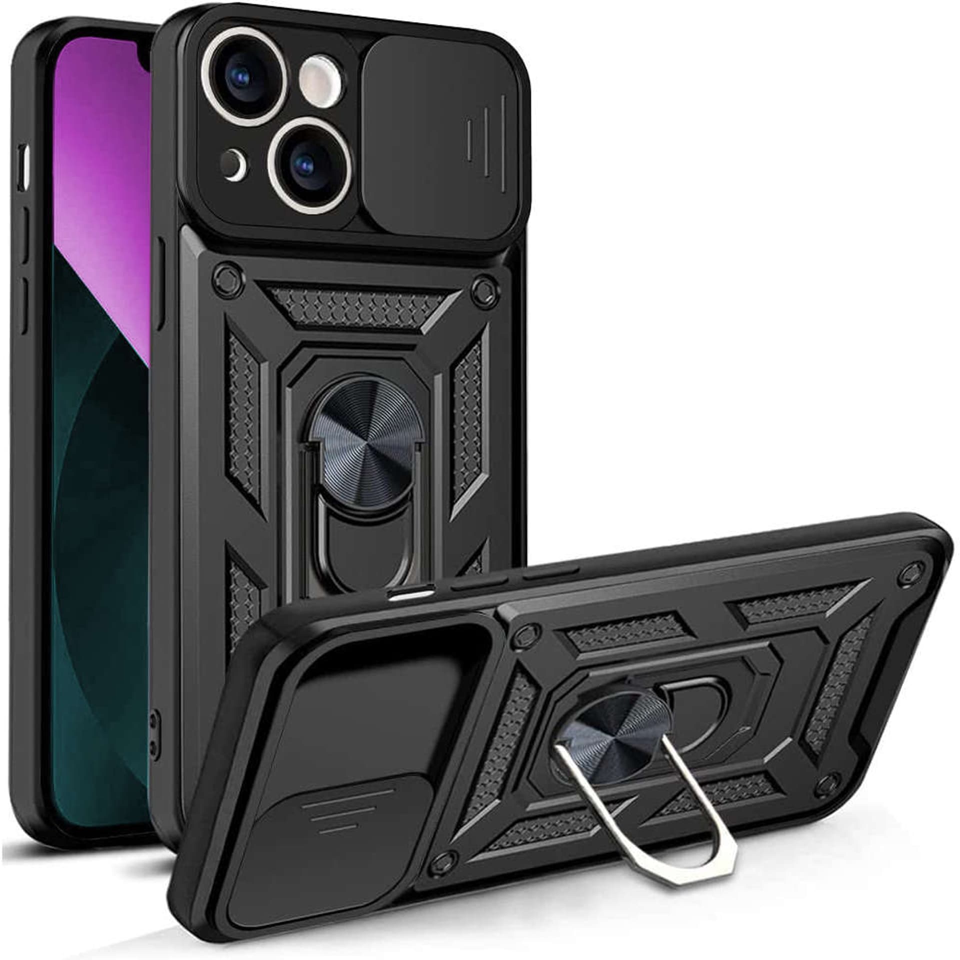 

Etui Alogy Camshield Stand Ring z osłonką na aparat do Apple iPhone 13 Mini
