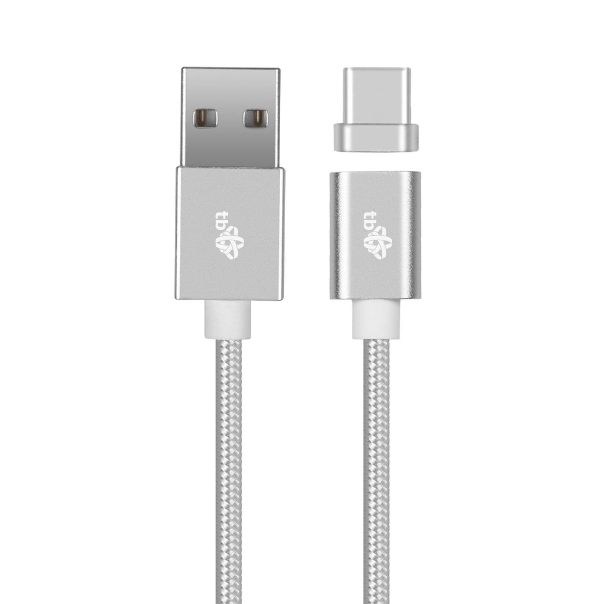 

Kabel magnetyczny USB C - USB srebrny 1 m