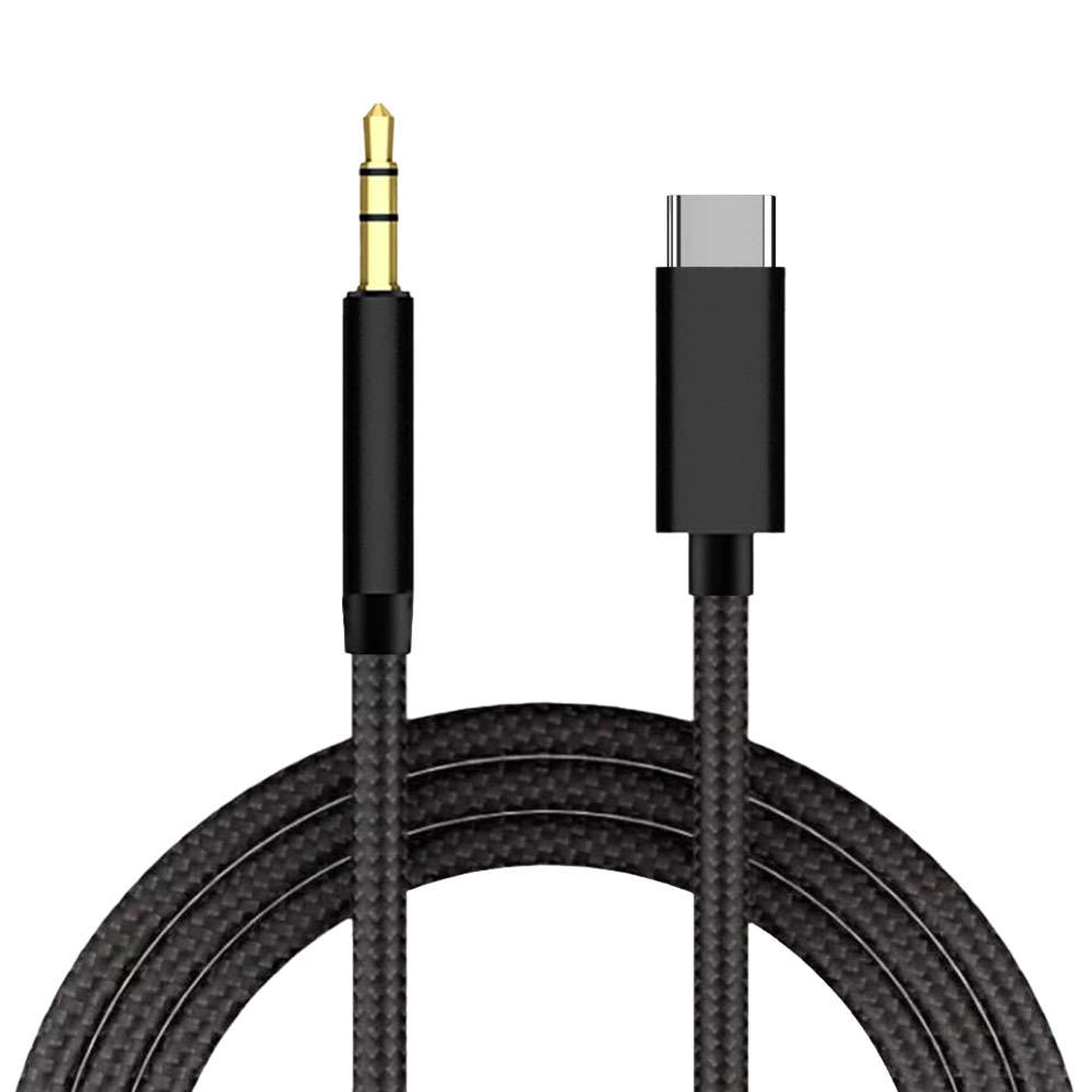 

Kabel przewód audio Alogy USB-C do miniJack 3.5mm AUX 1m Czarny