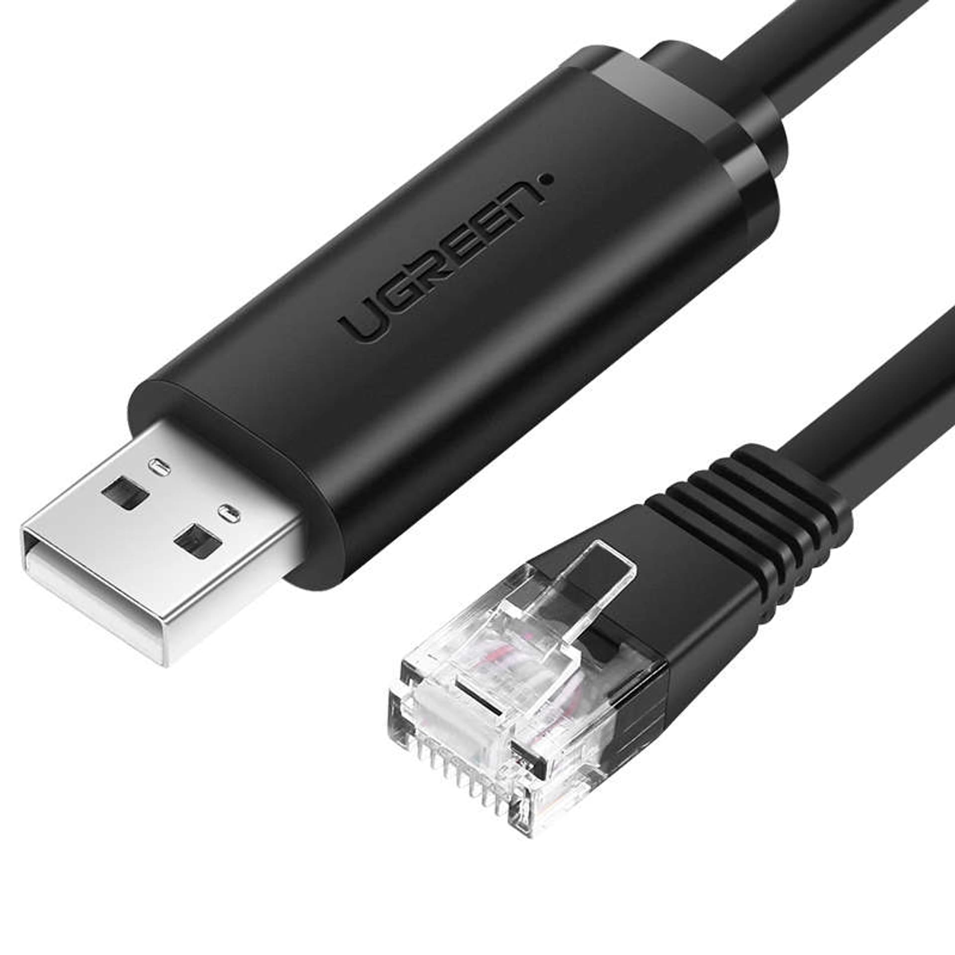 

Kabel Konsolowy UGREEN CM204, USB - RJ45 Do Urządzeń Sieciowych, 1.5m (czarny)