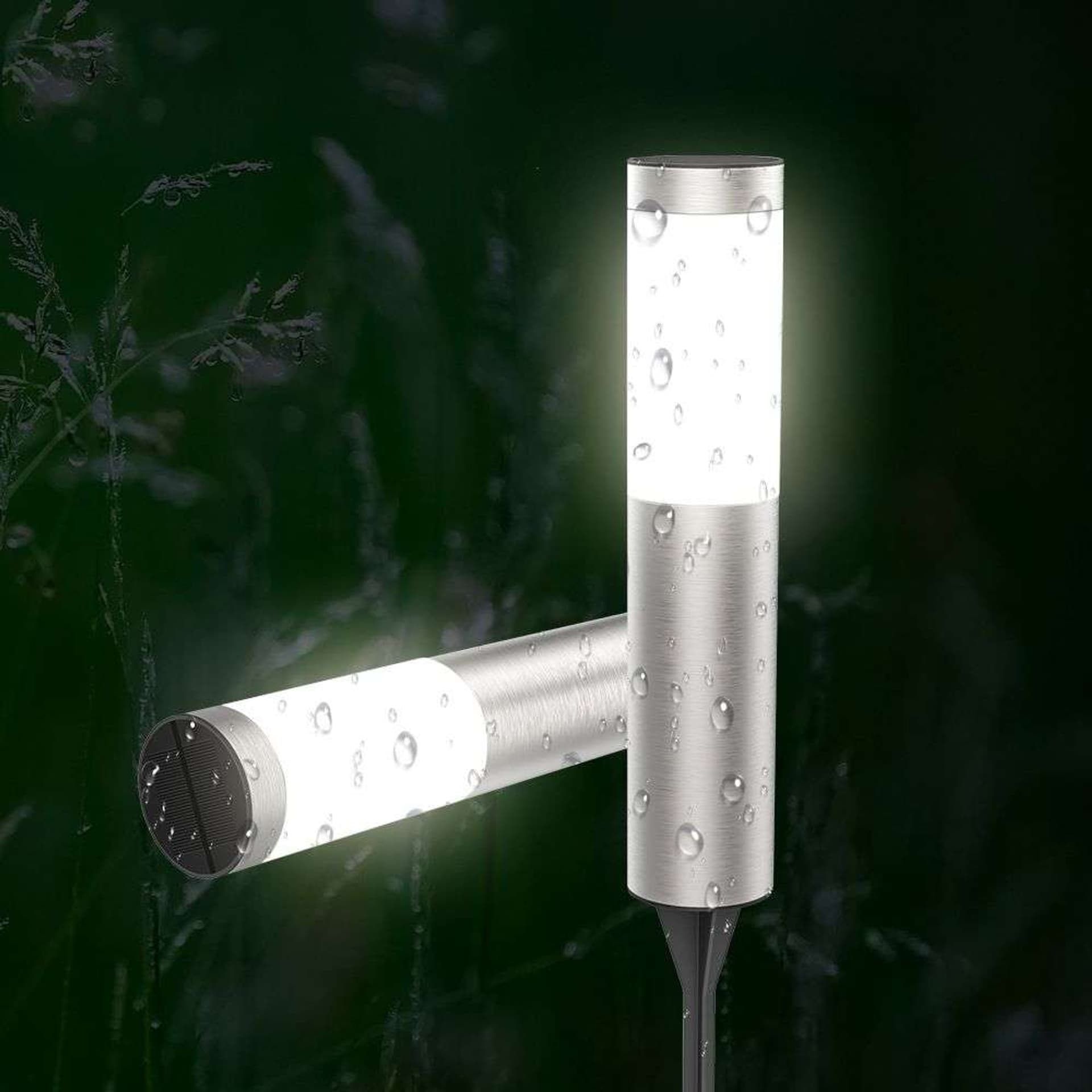 

Lampa solarna ogrodowa FDTWLV zewnętrzna Solar Lamp 56cm Inox