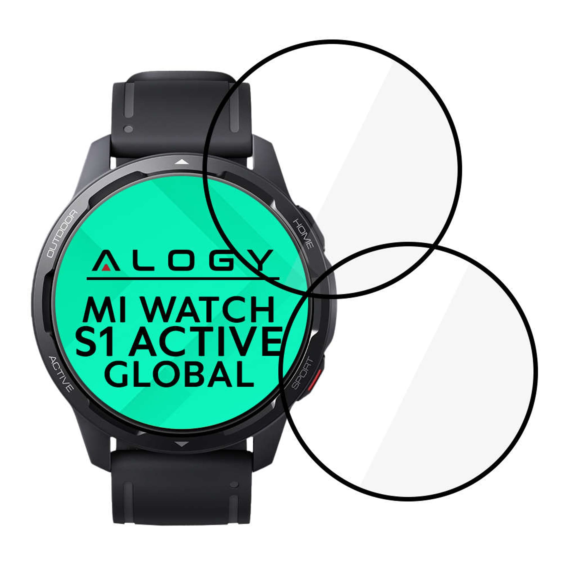 

2x Elastyczne Szkło 3D Alogy do Xiaomi Mi Watch S1 Active Global Black