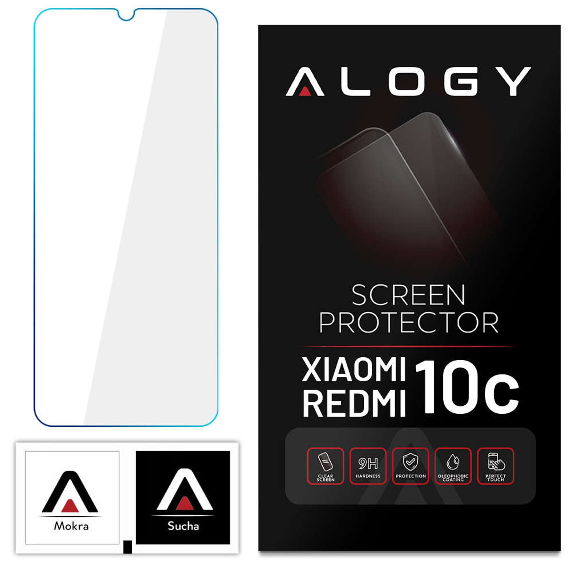 

Szkło hartowane 9H Alogy ochrona na ekran szybka do Xiaomi Redmi 10c