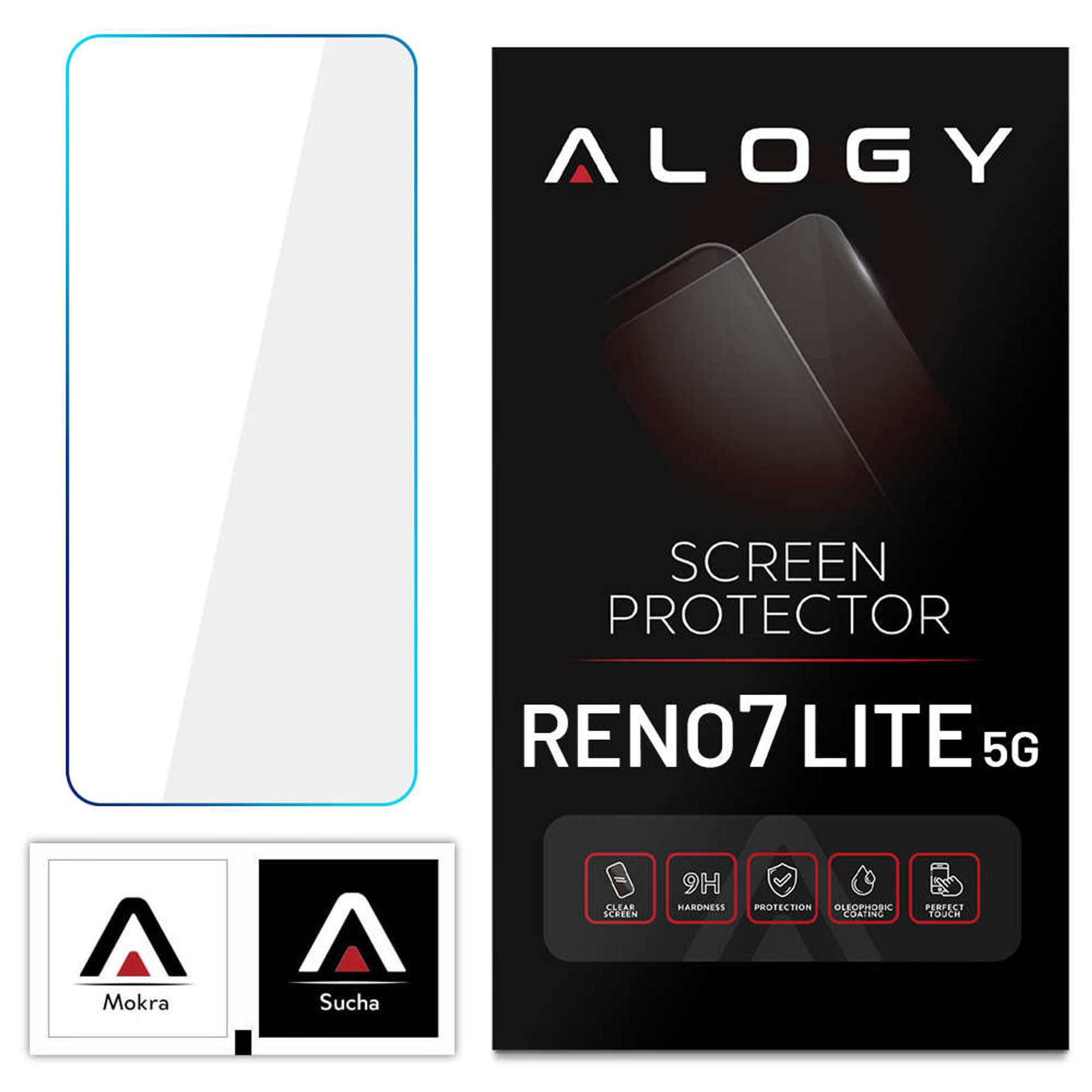 

Szkło hartowane 9H Alogy ochrona na ekran do Oppo Reno7 Lite 5G