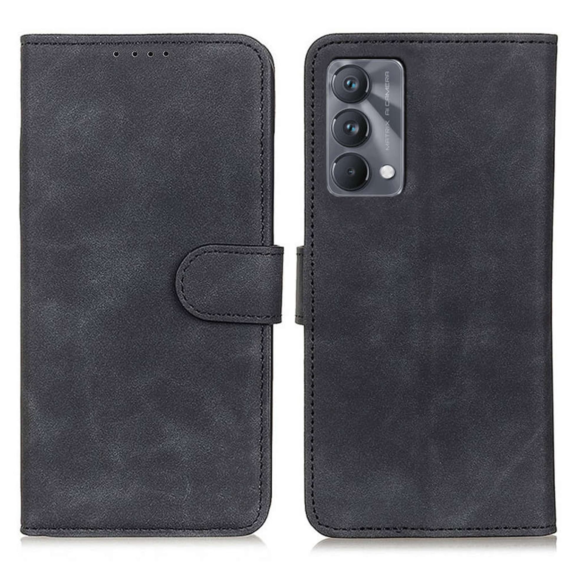 

Etui zamykane z klapką portfel Alogy magnetyczne skóra do Realme GT Master Edition Global Czarne