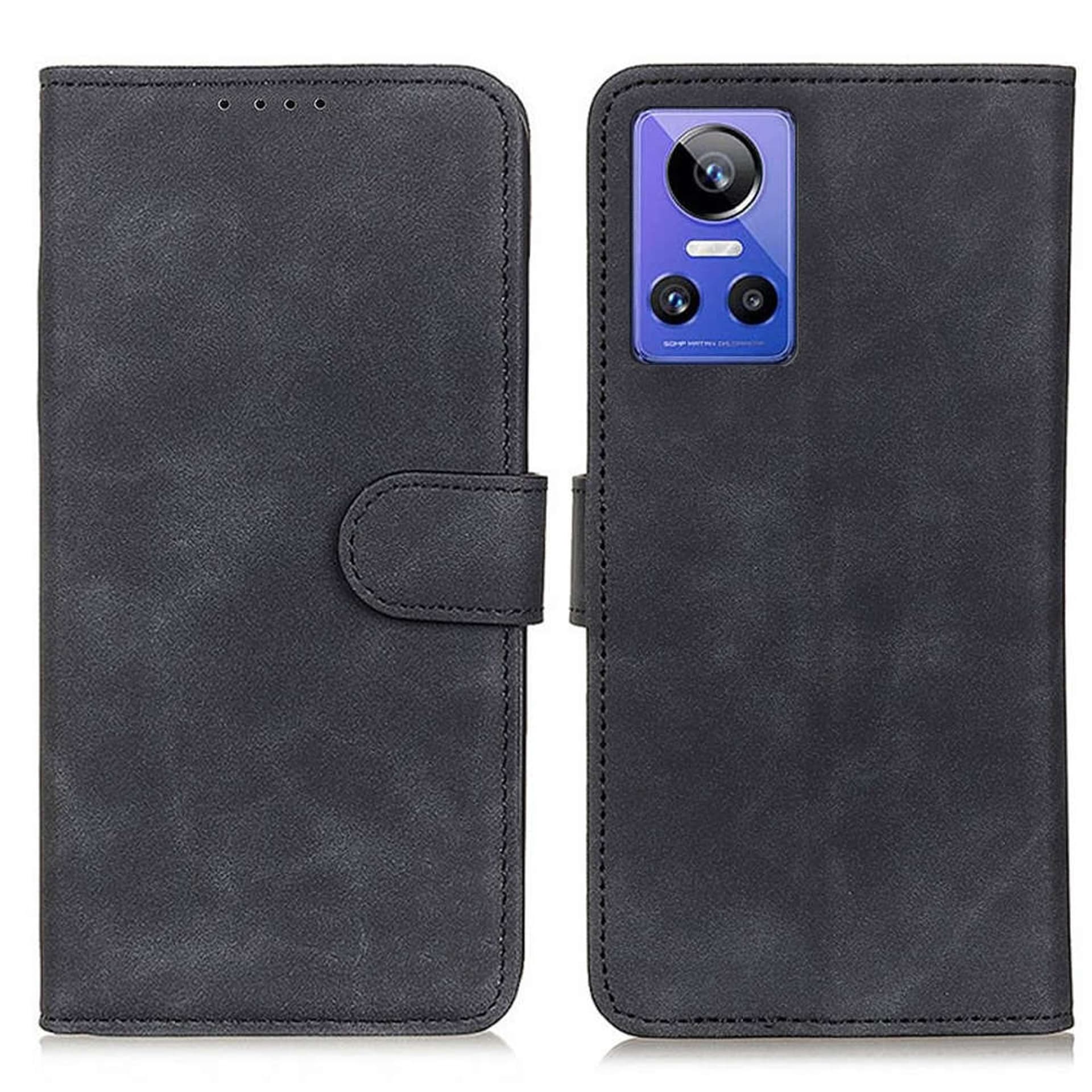 

Etui z klapką portfel Alogy magnetyczne skórzane do Realme GT Neo 3 Global Czarne