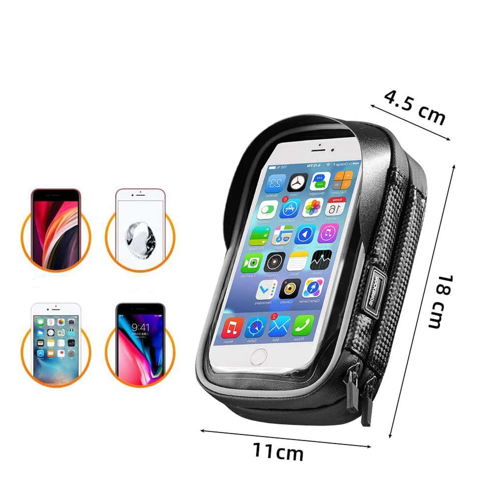 

Torba sakwa wodoodporna RockBros B31-BK uchwyt na rower na telefon do 6.7 cali na kierownicę