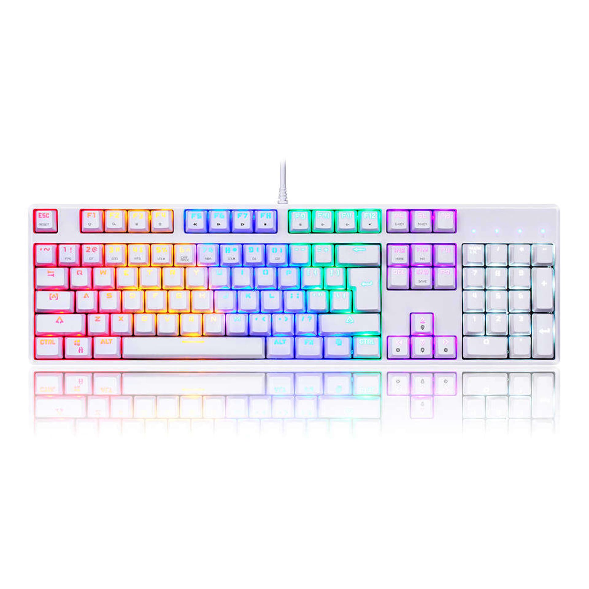 

Klawiatura mechaniczna Motospeed CK107 RGB (biała)