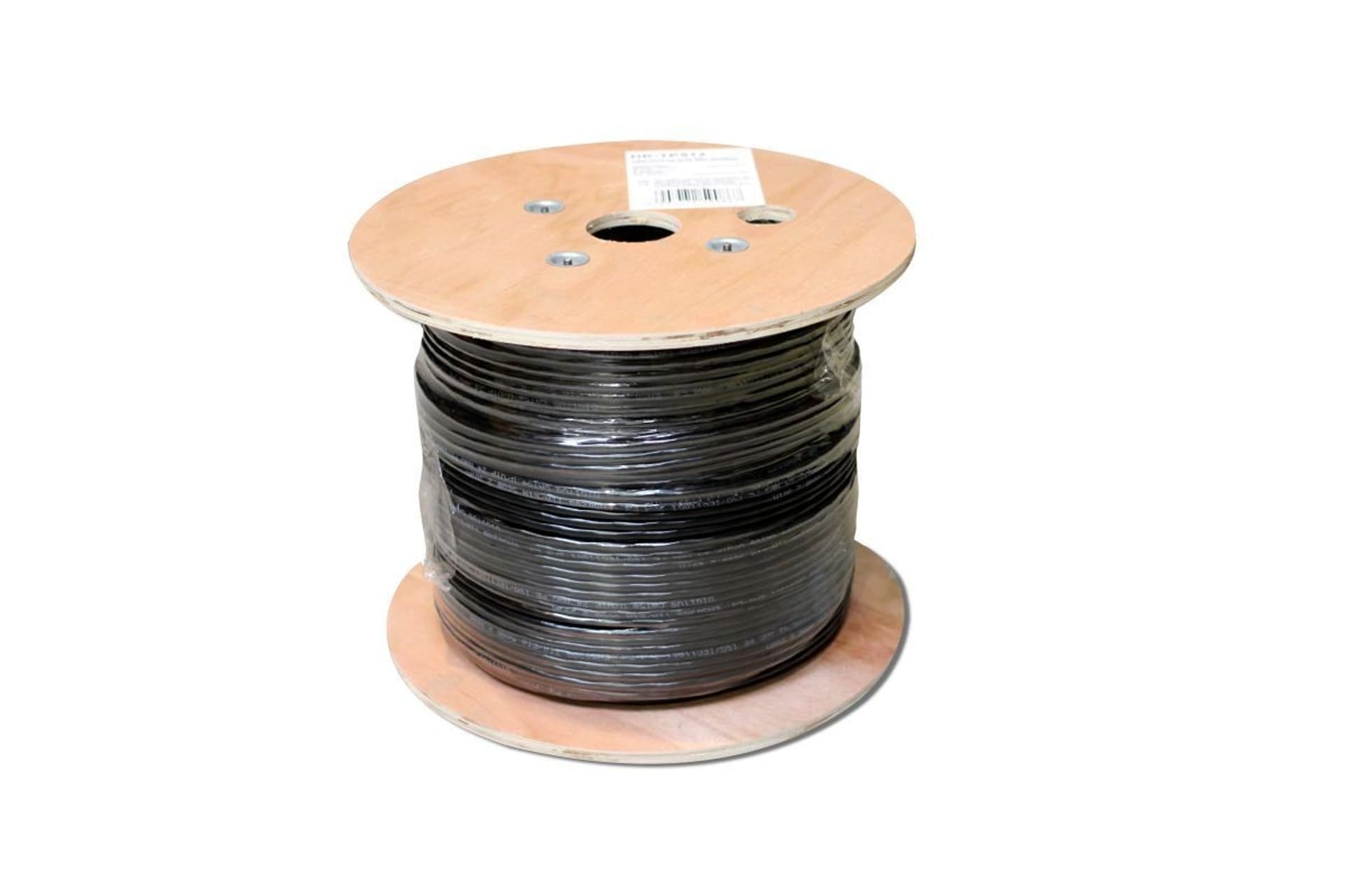 

Kabel teleinformatyczny instalacyjny zewnętrzny żelowany kat.6, U/UTP, Fca, drut, AWG 23/1, PE, 305m, czarny, szpula