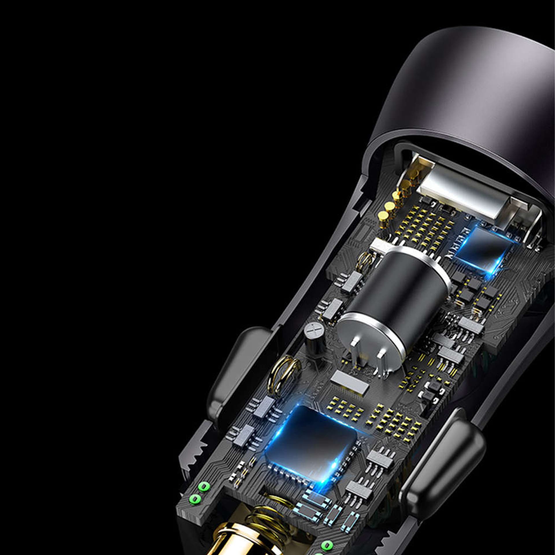

Ładowarka samochodowa Baseus Golden Contactor Max USB + USB-C Type C PD QC4.0 60W Szara