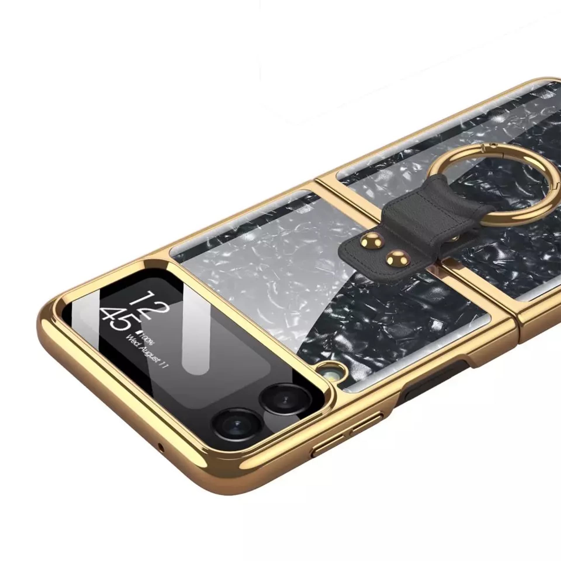 

Etui Mood Ring do Samsung Galaxy Z Flip 4 White/Gold