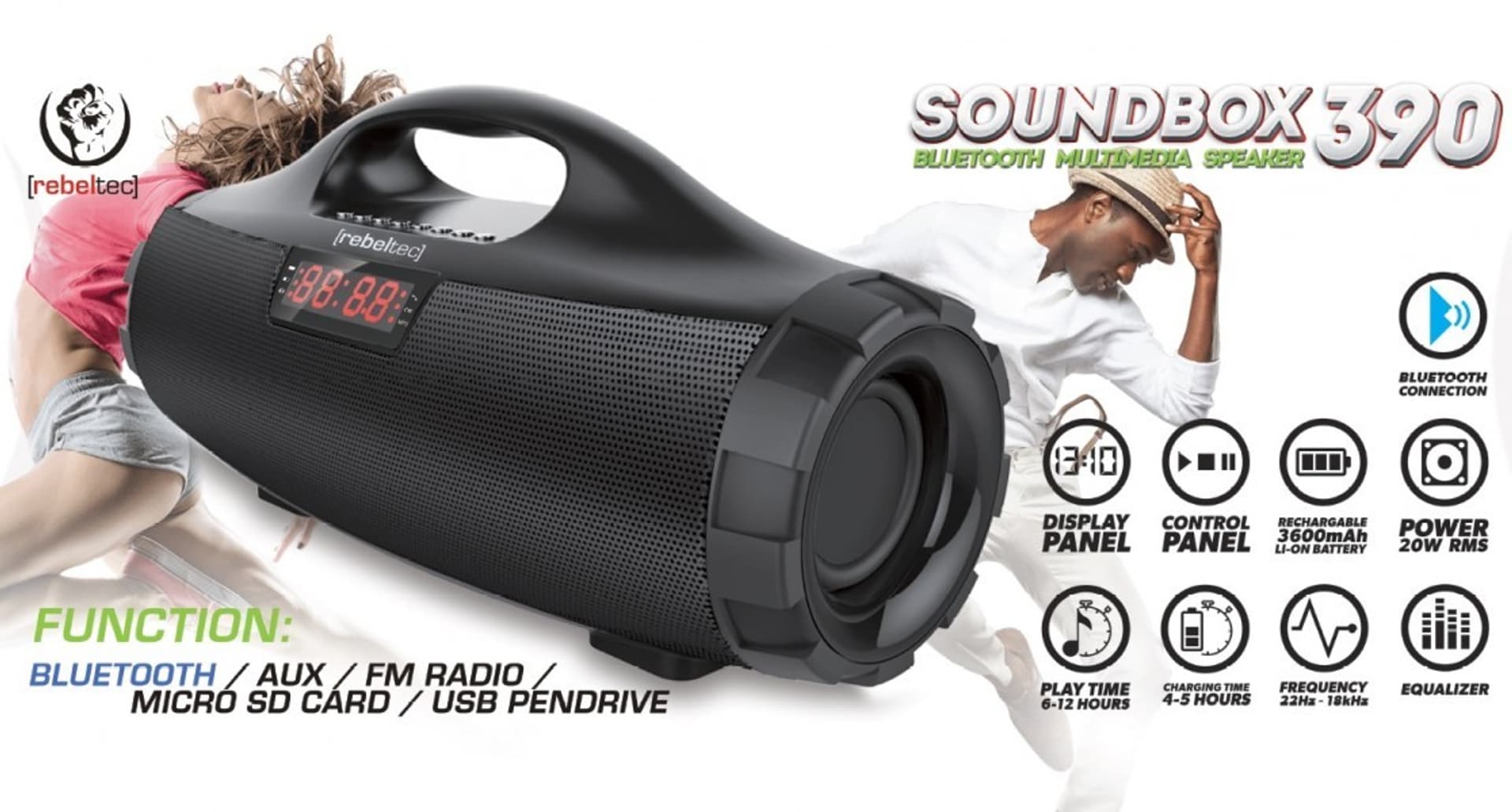 

Głośnik Bluetooth SoundBox 390