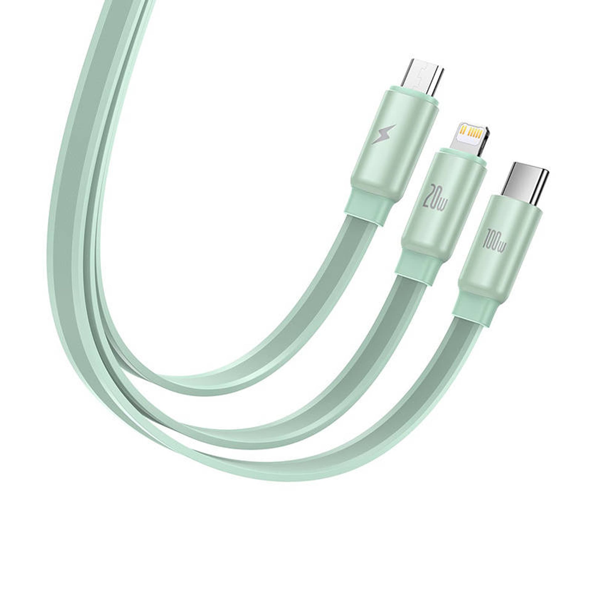 

Kabel USB Baseus Fabric 3w1 USB-C / Lightning / Micro 3,5A 1,2m (szary)