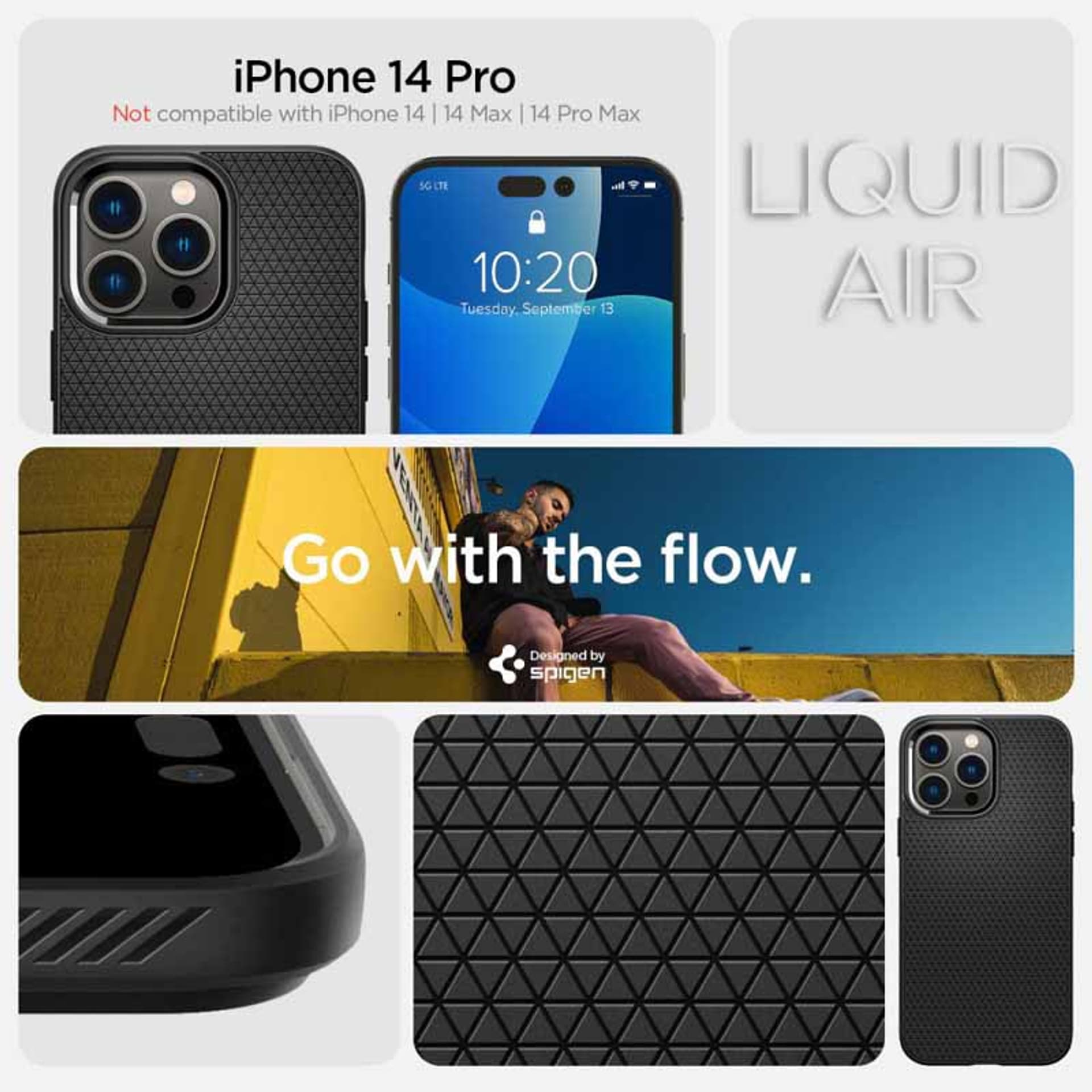 

Spigen Liquid Air iPhone 14 Pro czarny/matte black ACS04957