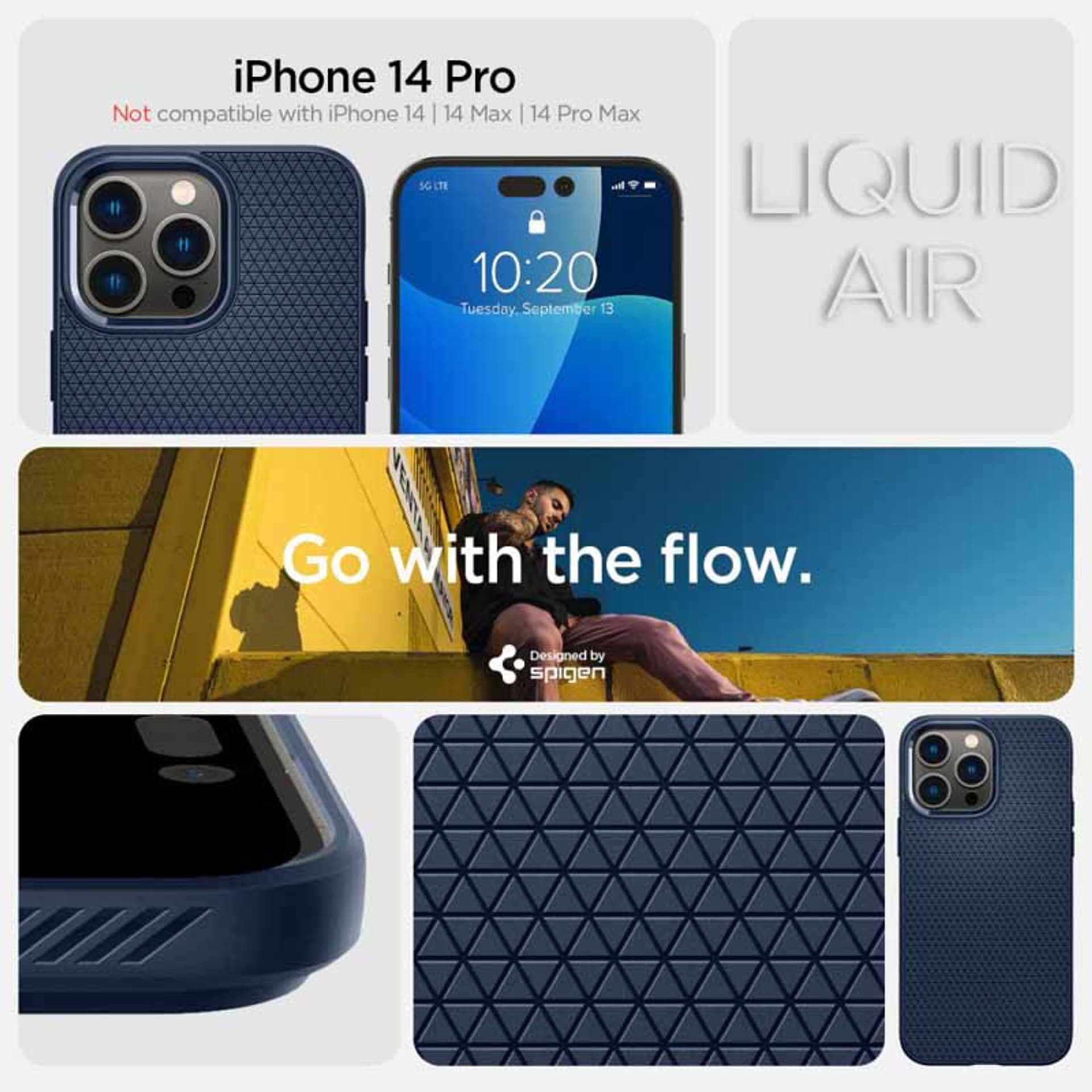 

Spigen Liquid Air iPhone 14 Pro granatowy/navy blue ACS04958