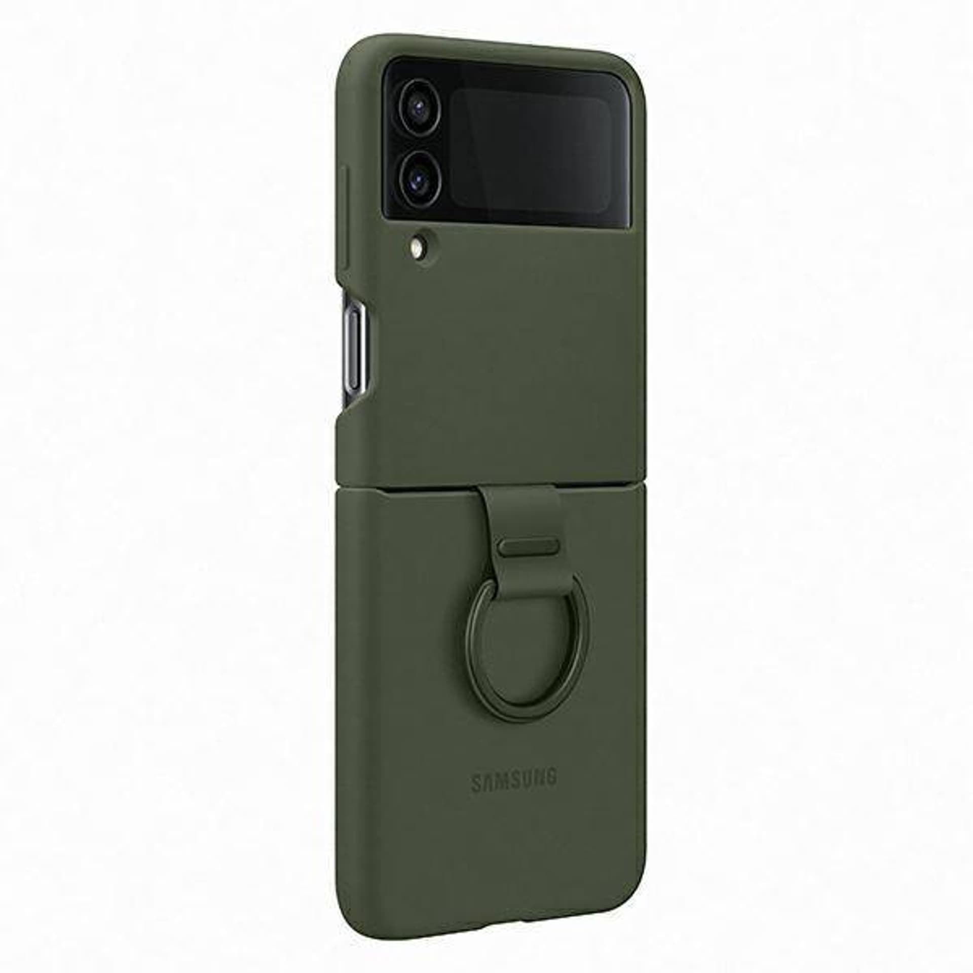 

Etui Samsung EF-PF721TGEGWW Z Flip 4 zielony/khaki Silicone Cover Ring