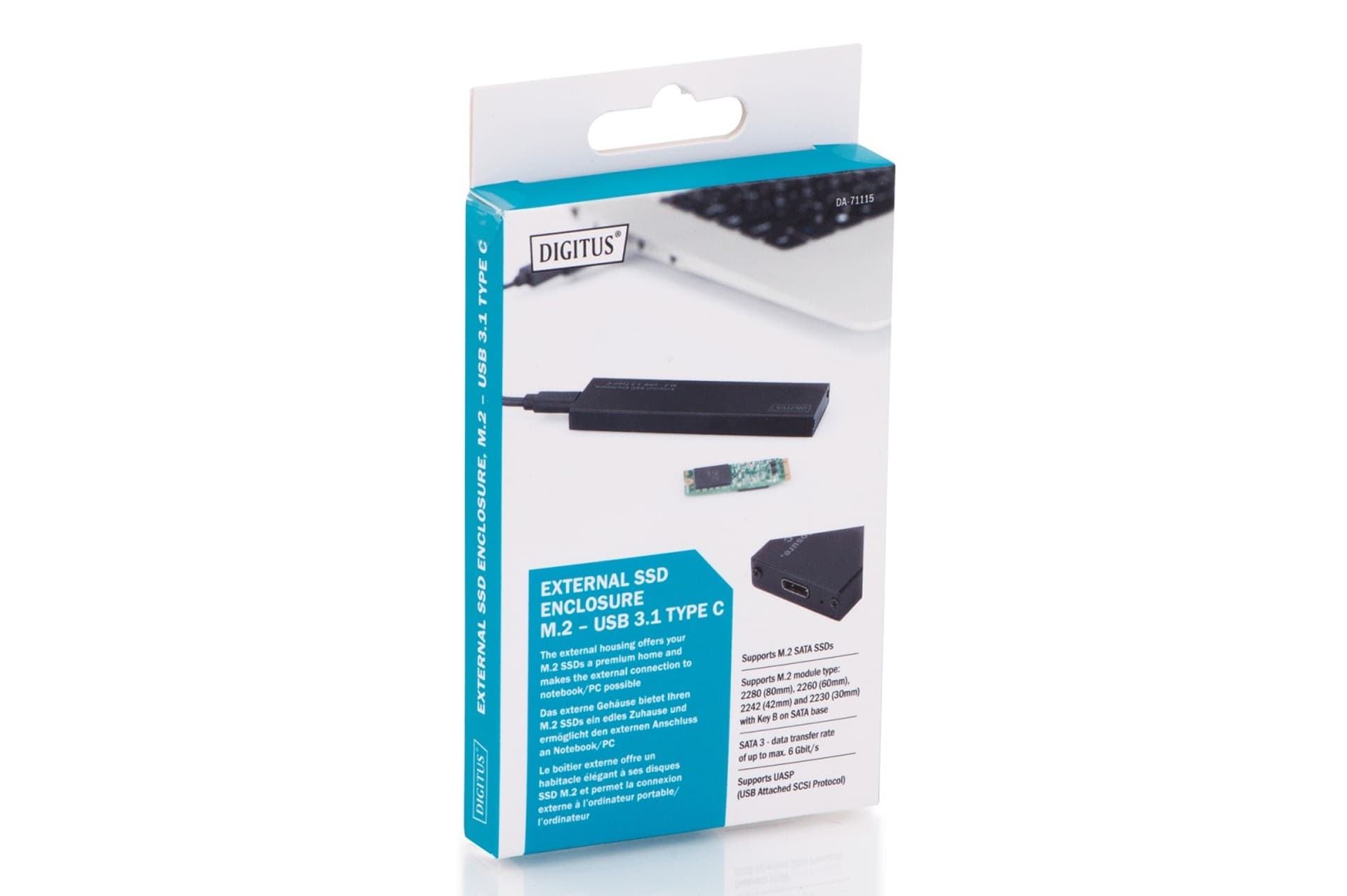 

Obudowa zewnętrzna USB Typ C na dysk SSD M2 (NGFF) SATA III, 80/60/42/30mm, aluminiowa, Ngff) sata iii/aluminiow