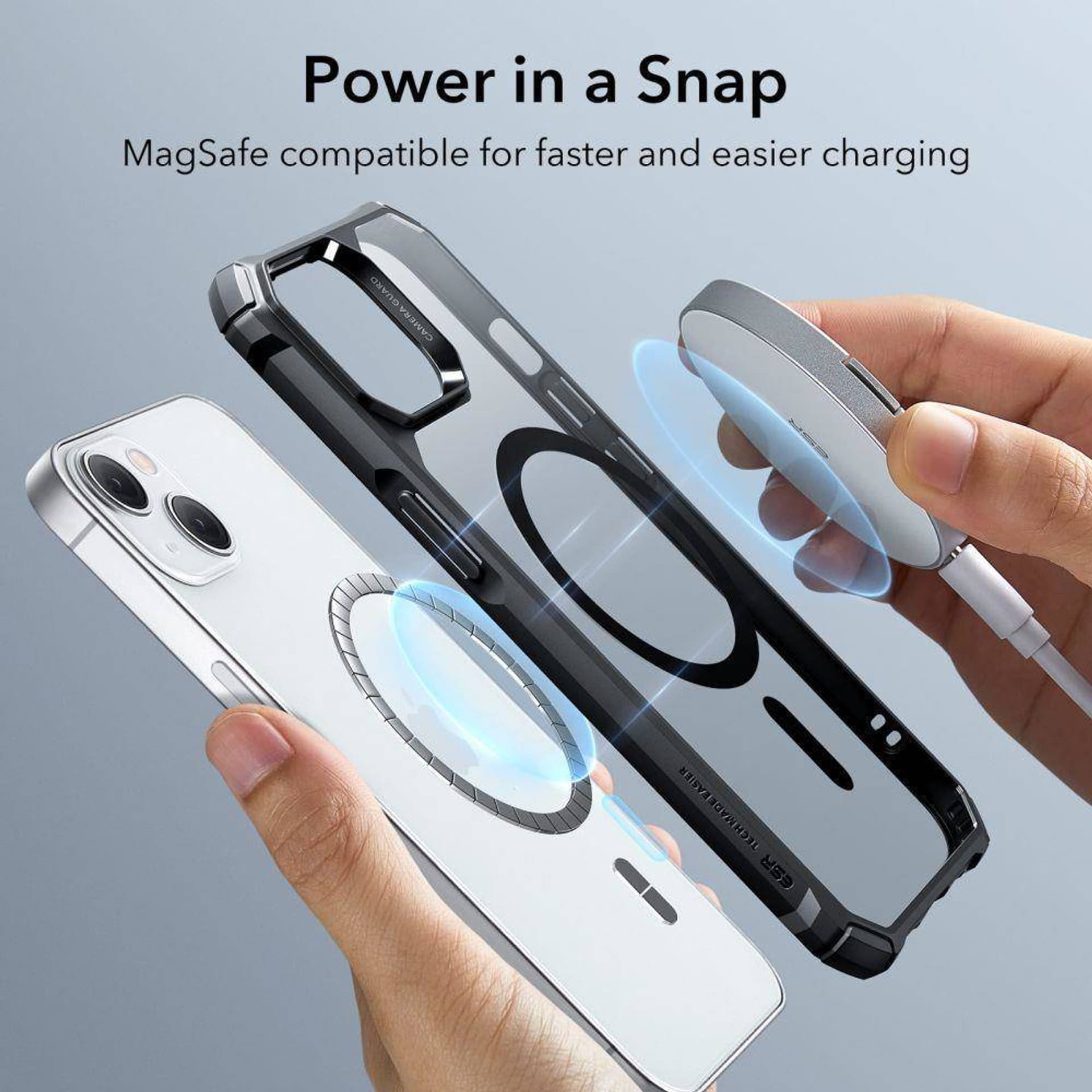 

Etui IPHONE 14 PRO MAX ESR Air Armor Halolock MagSafe transparentne czarne