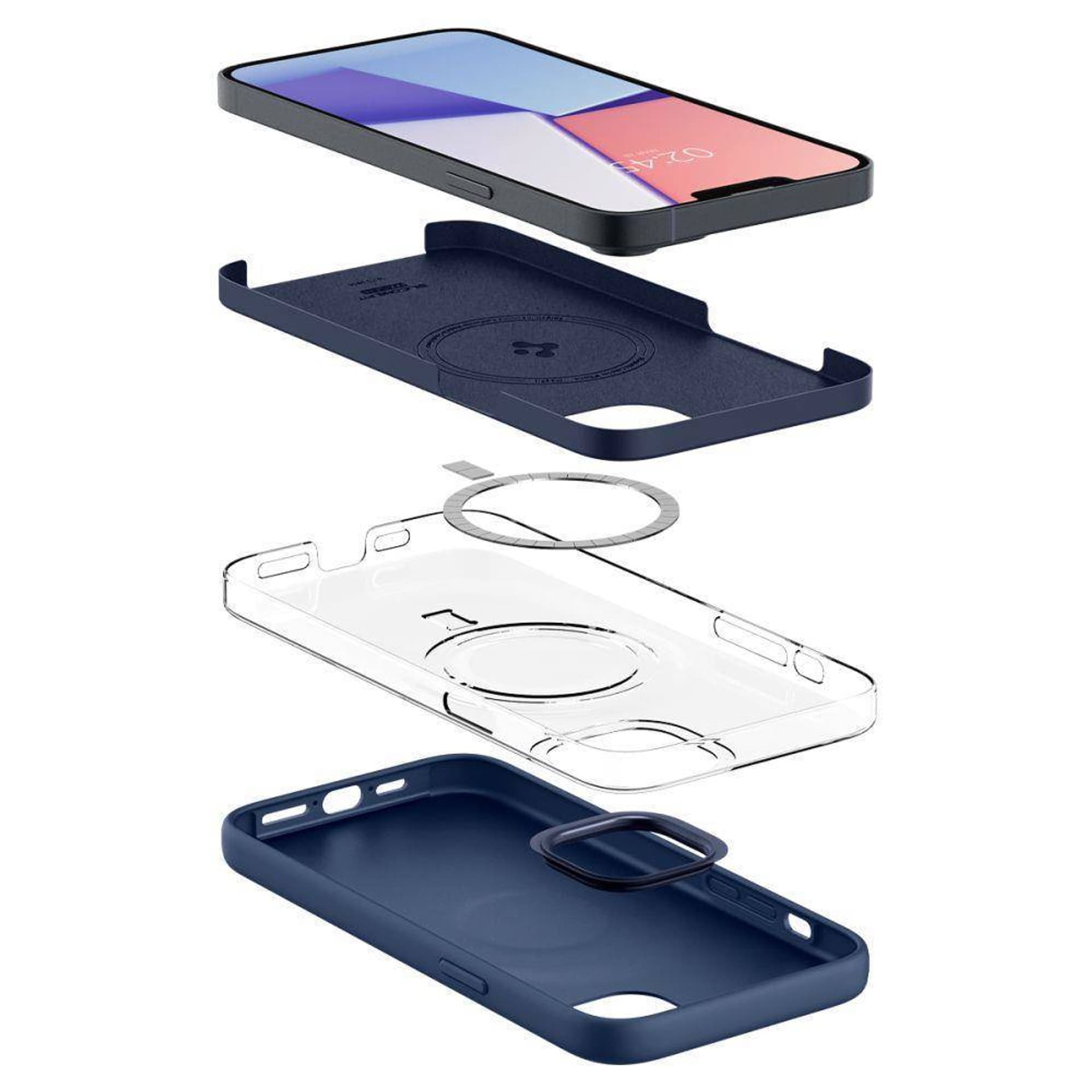 

Etui IPHONE 14 PLUS Spigen Silicone Fit MagSafe granatowe