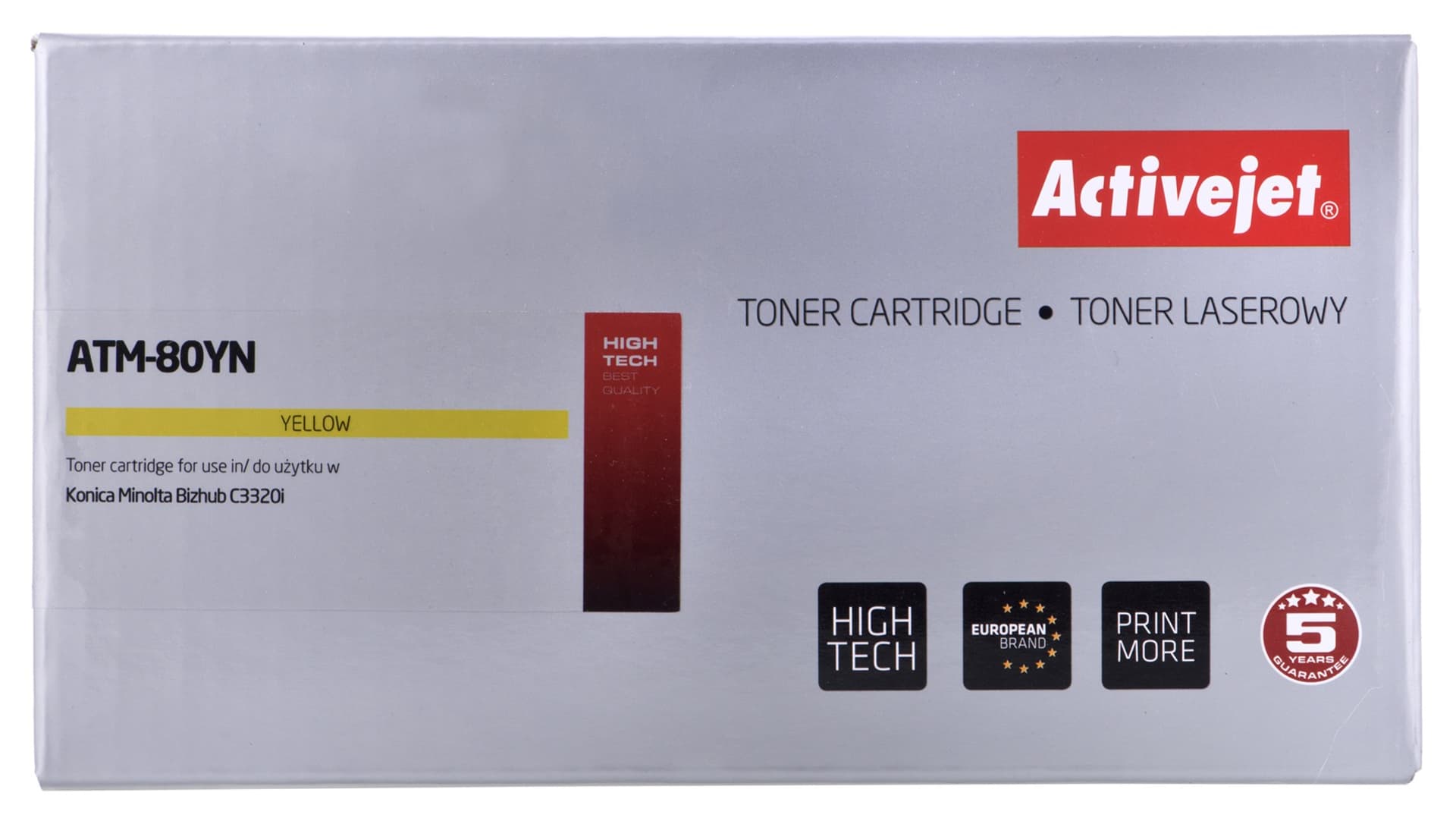 

Toner Activejet ATM-80YN (zamiennik Konica Minolta TNP80Y; Supreme; 9000 stron; żółty)