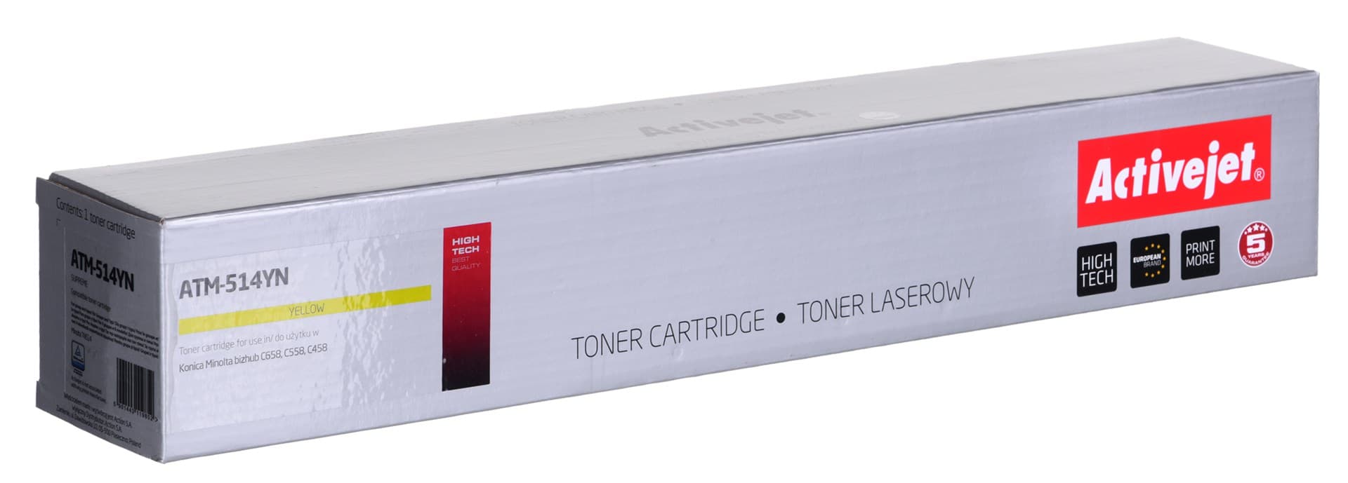

Toner Activejet ATM-514YN (zamiennik Konica Minolta TN514Y; Supreme; 26000 stron; żółty)