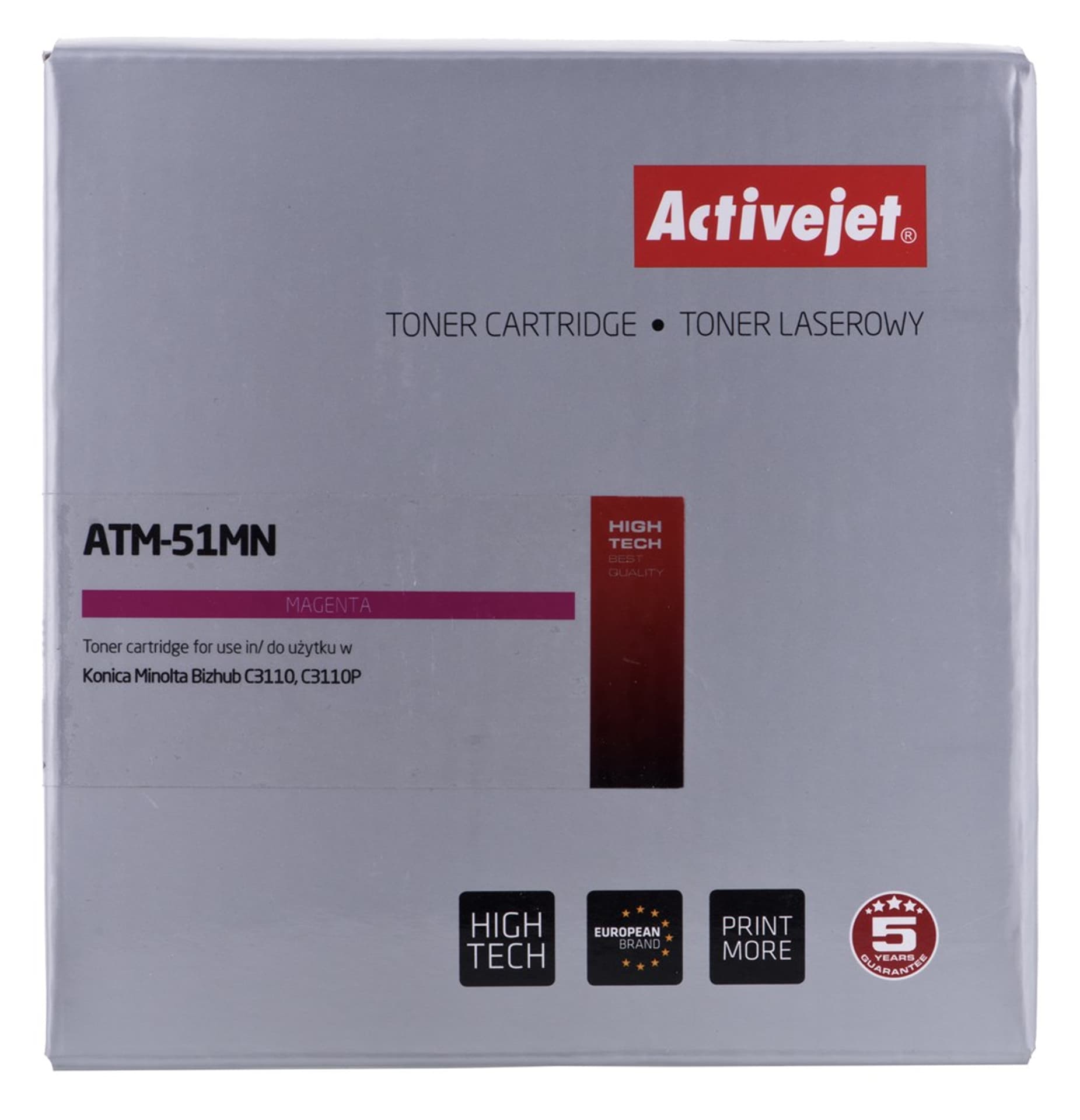 

Toner Activejet ATM-51MN (zamiennik Konica Minolta TNP51M; Supreme; 6000 stron; purpurowy)