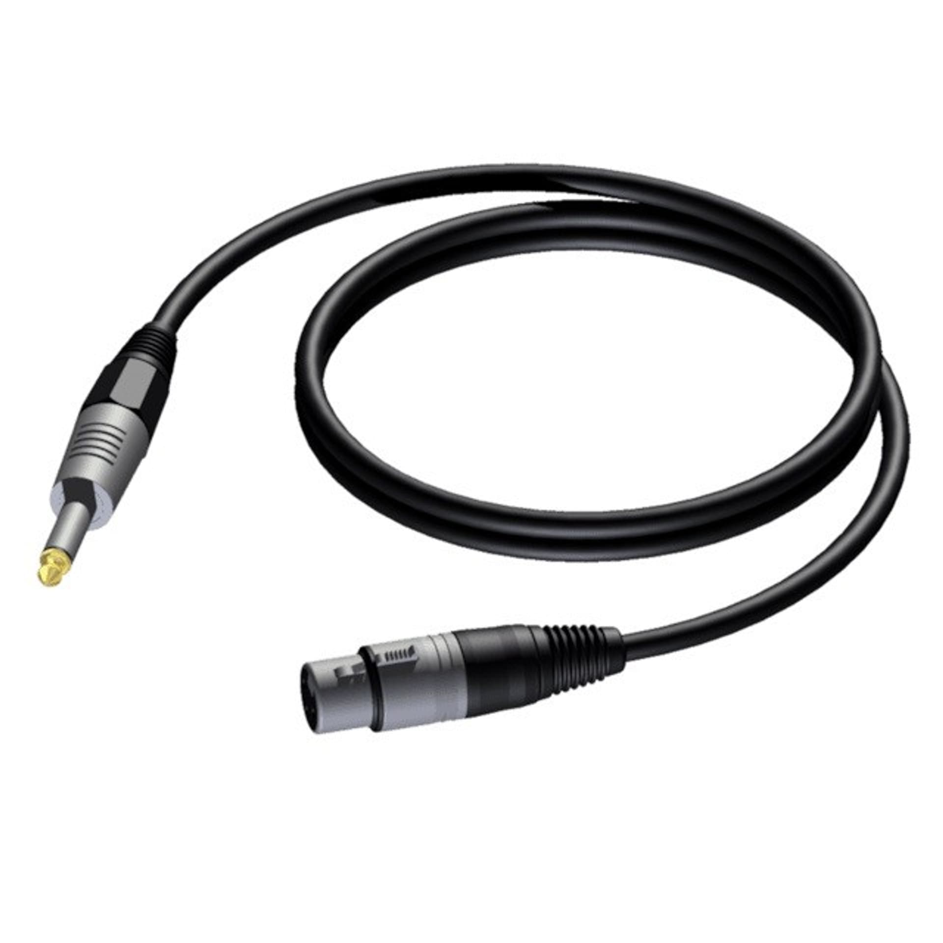 

Kabel 6.3 mm złącze męskie mono - XLR żeński, 3 m