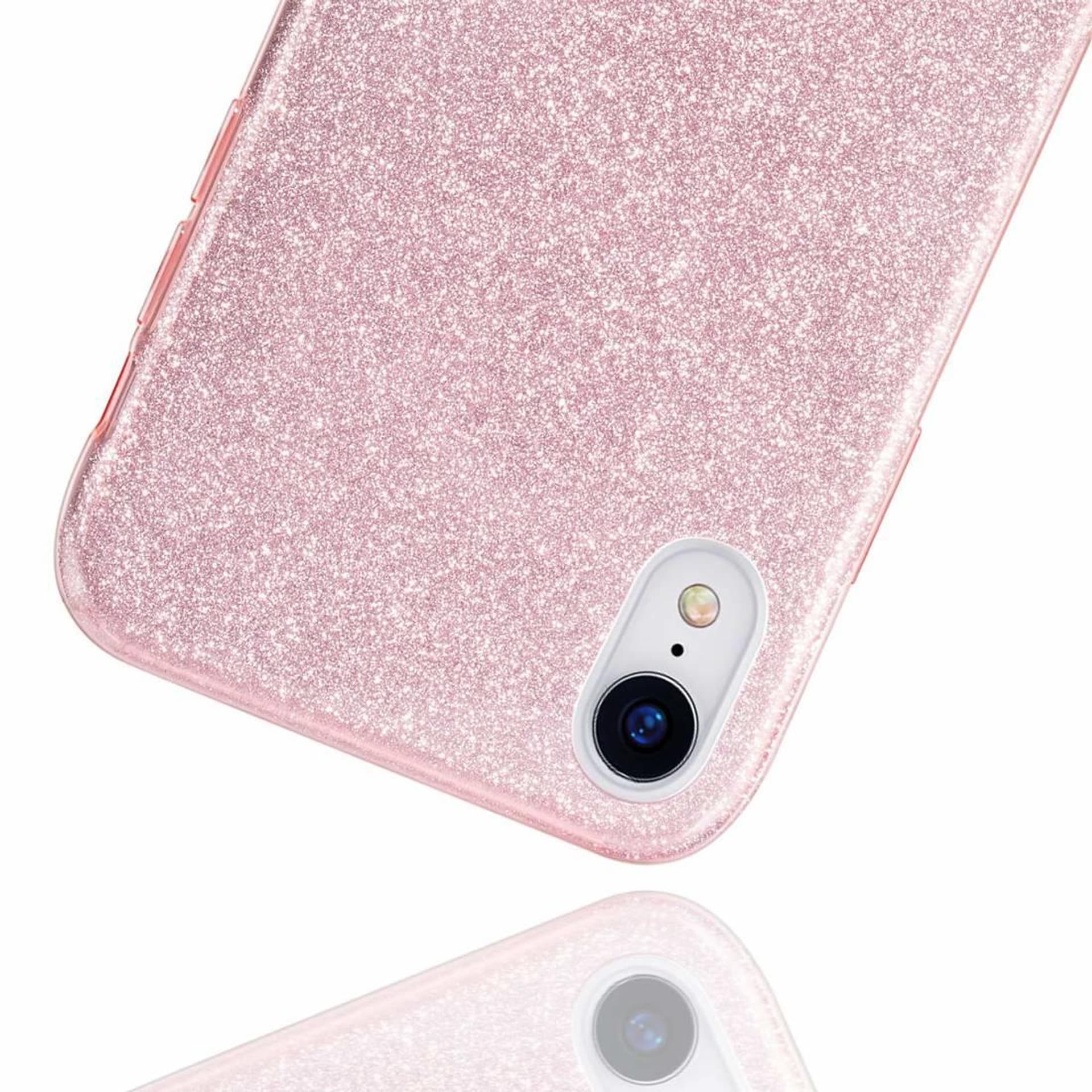 

Etui IPHONE X / XS Brokat Glitter różowe