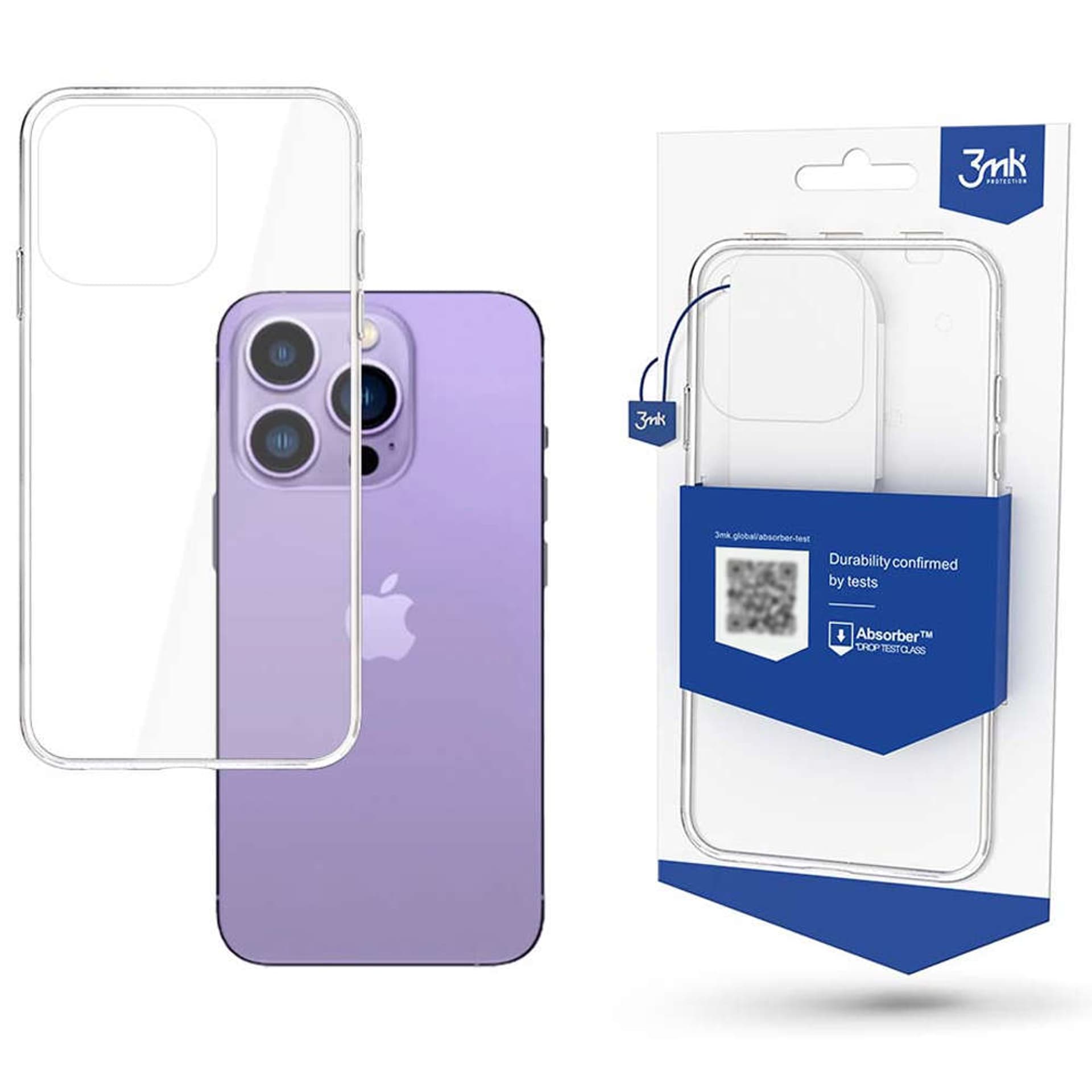 

Silikonowe etui ochronne do Apple iPhone 14 Pro 3mk Clear Case TPU