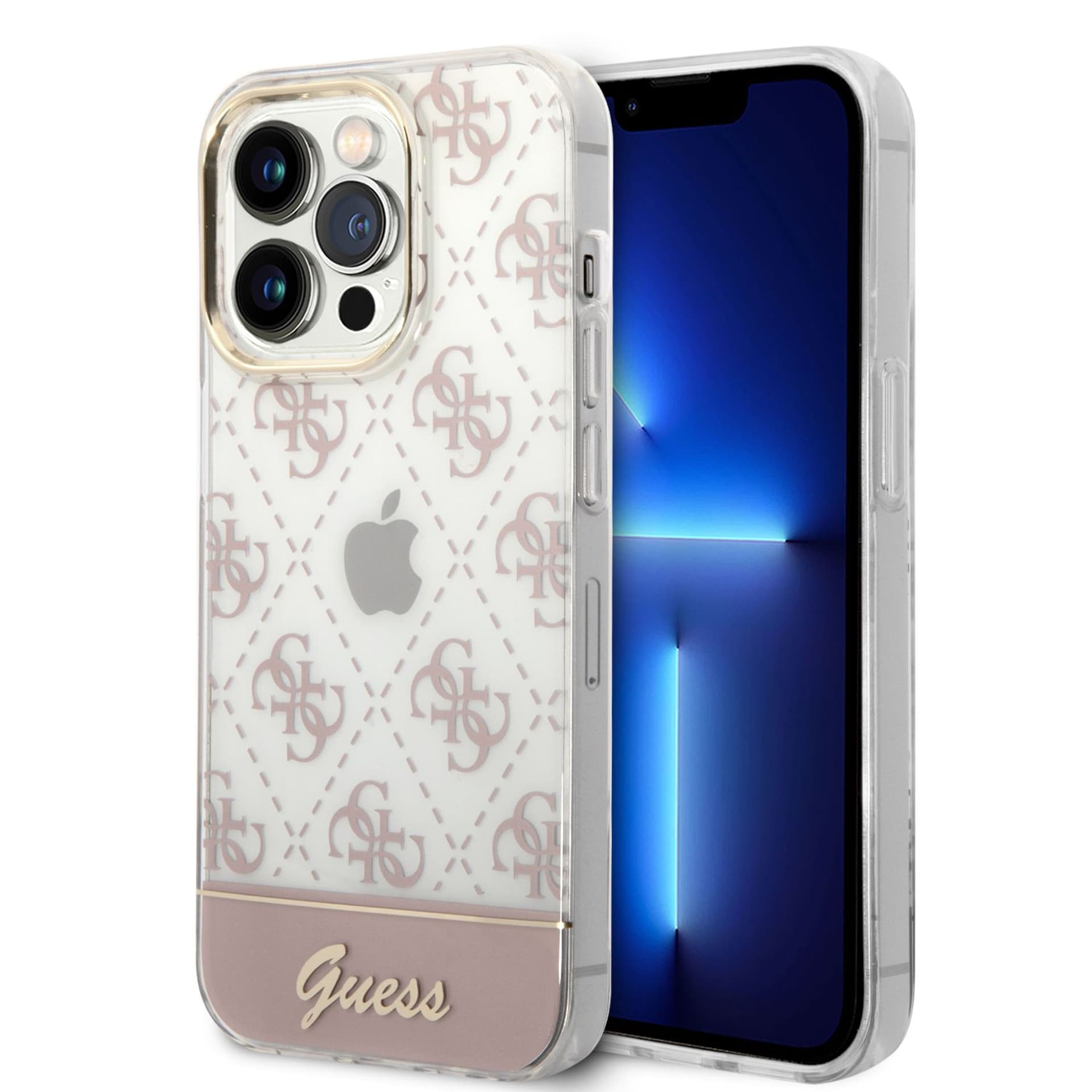 

Guess GUHCP14LHG4MHP iPhone 14 Pro 6,1" różowy/pink hardcase 4G Pattern Script