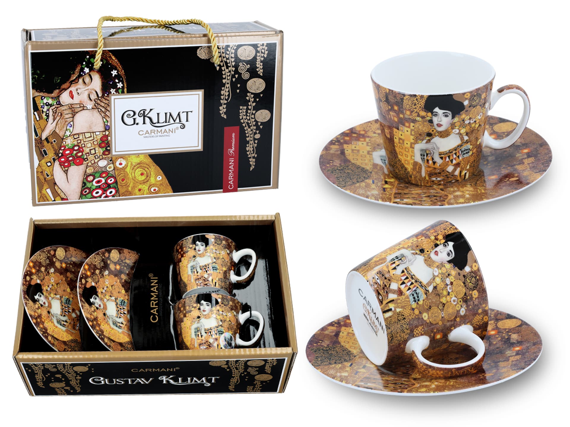 

Zestaw 2 filiżanek espresso - G. Klimt, Adela (CARMANI)