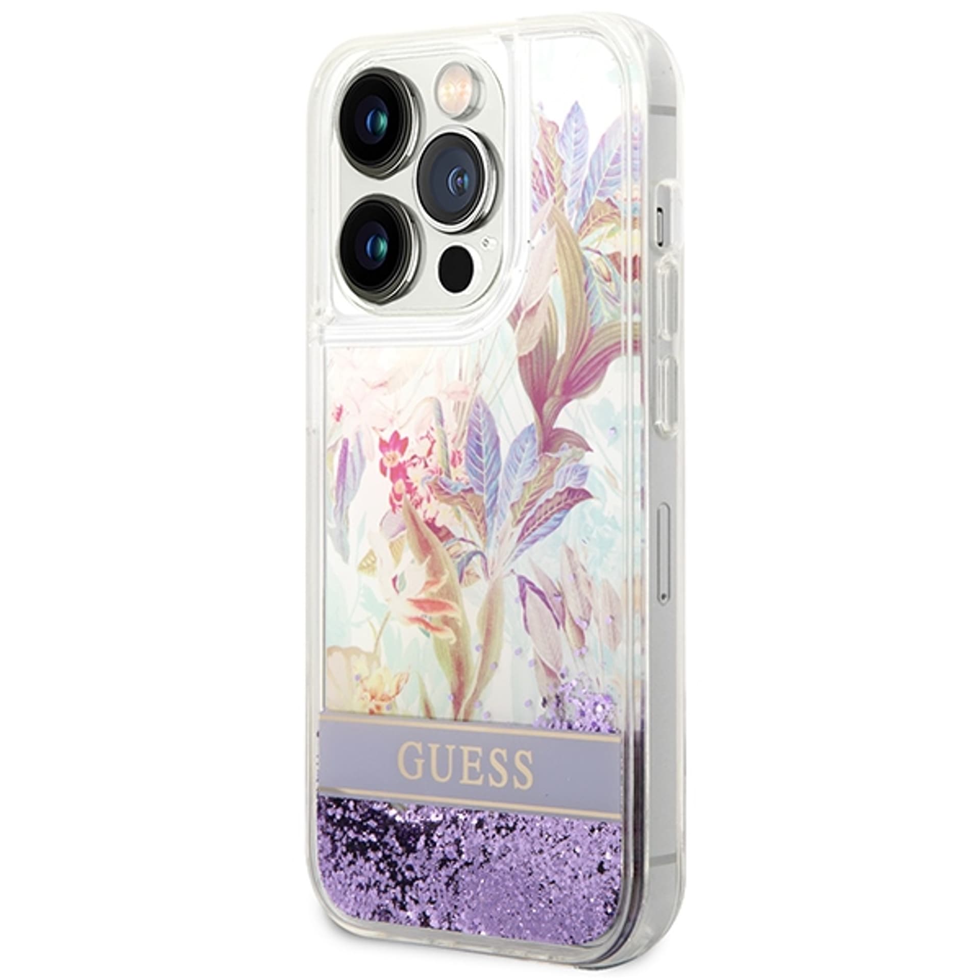 

Guess GUHCP14XLFLSU iPhone 14 Pro Max 6,7" fioletowy/purple hardcase Flower Liquid Glitter