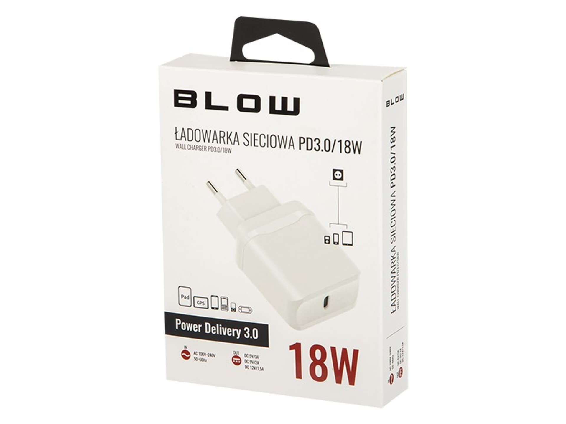

Ładowarka siec. z gn.USB-C PD3.0 18W (1PH)