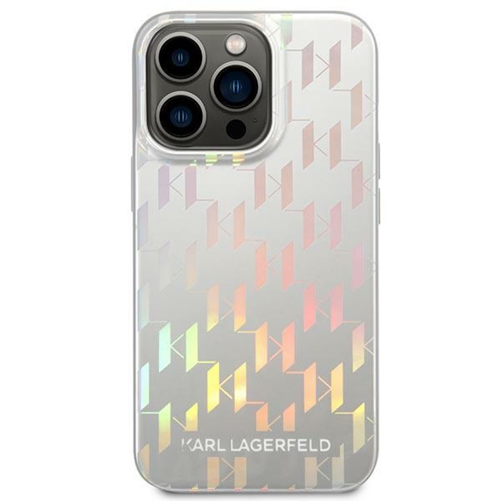 

Karl Lagerfeld KLHCP14LLGMMSV3 iPhone 14 Pro 6,1" hardcase srebrny/silver Monogram Iridescent