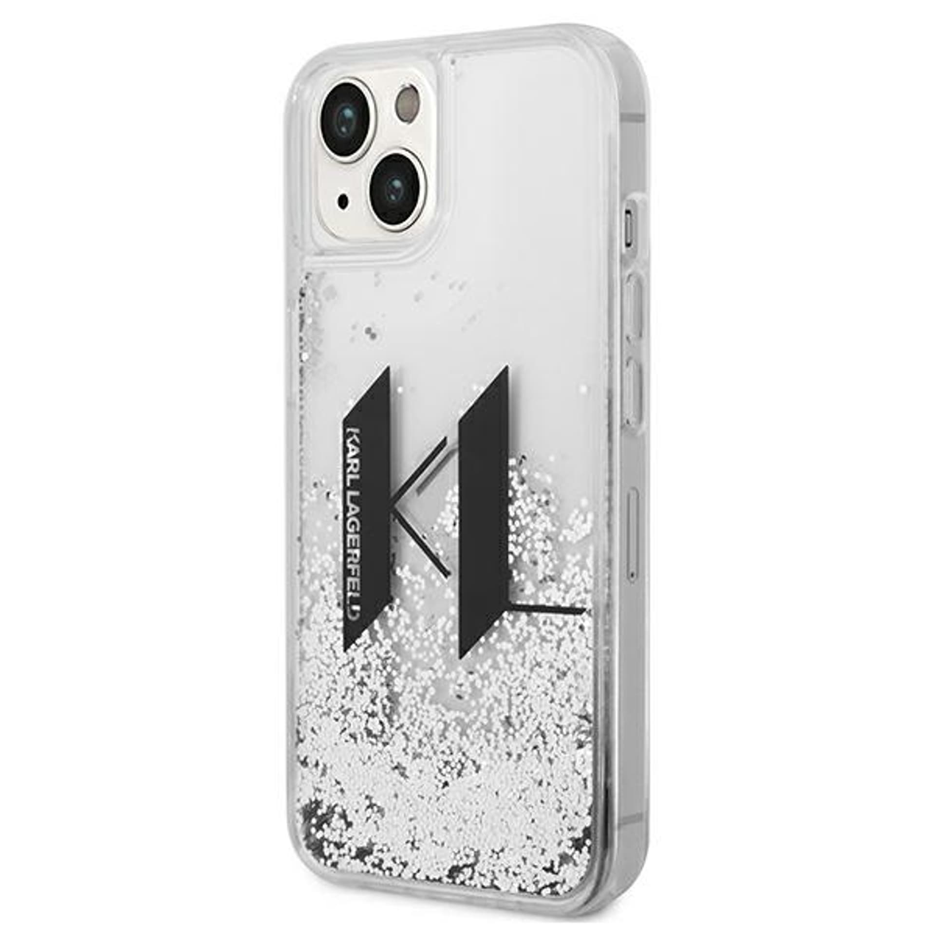 

Karl Lagerfeld Liquid Glitter Big Logo Case – Etui iPhone 14 Plus (srebrny)