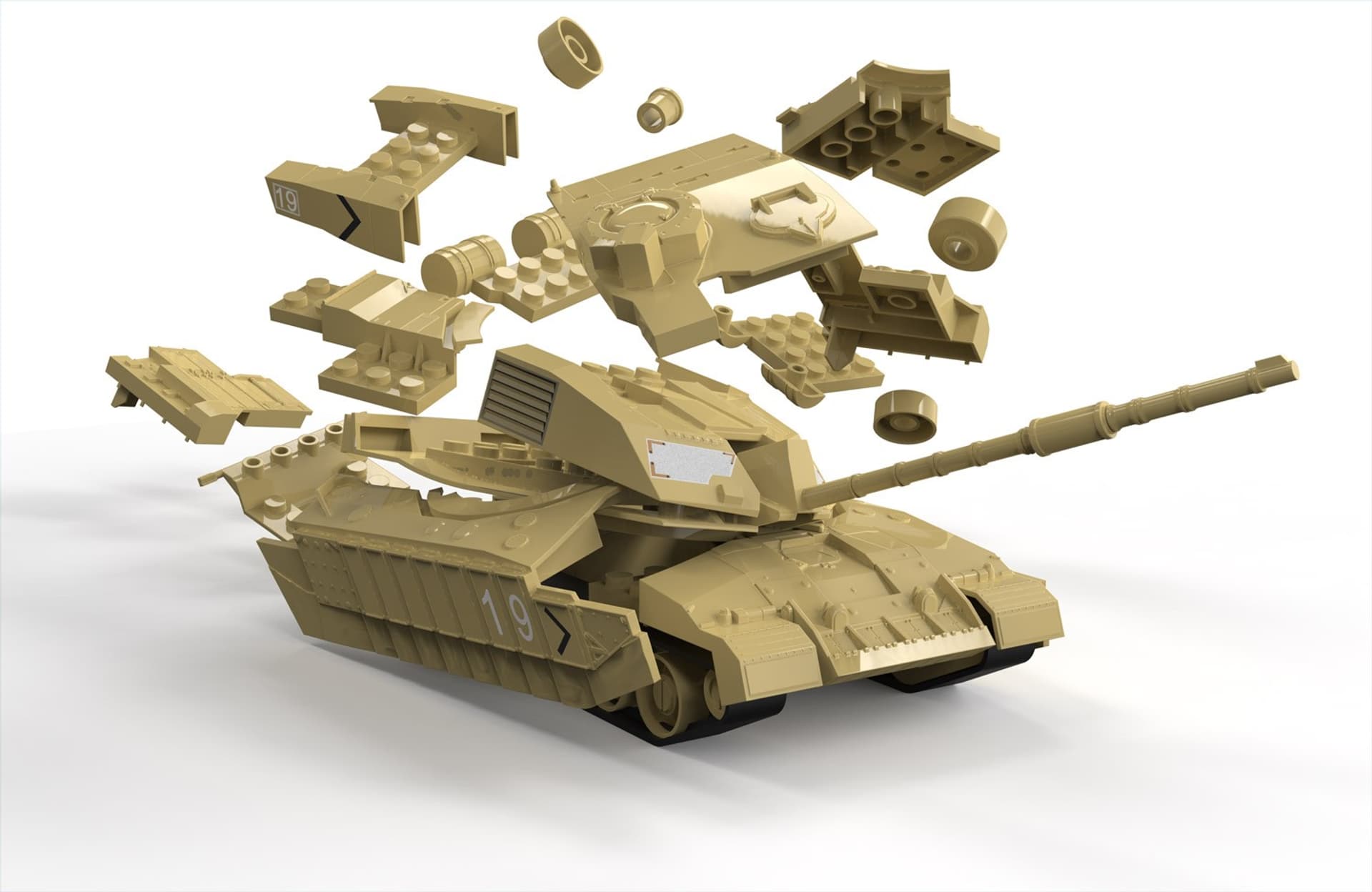 

Model Quickbuild Challenger Tank Desert