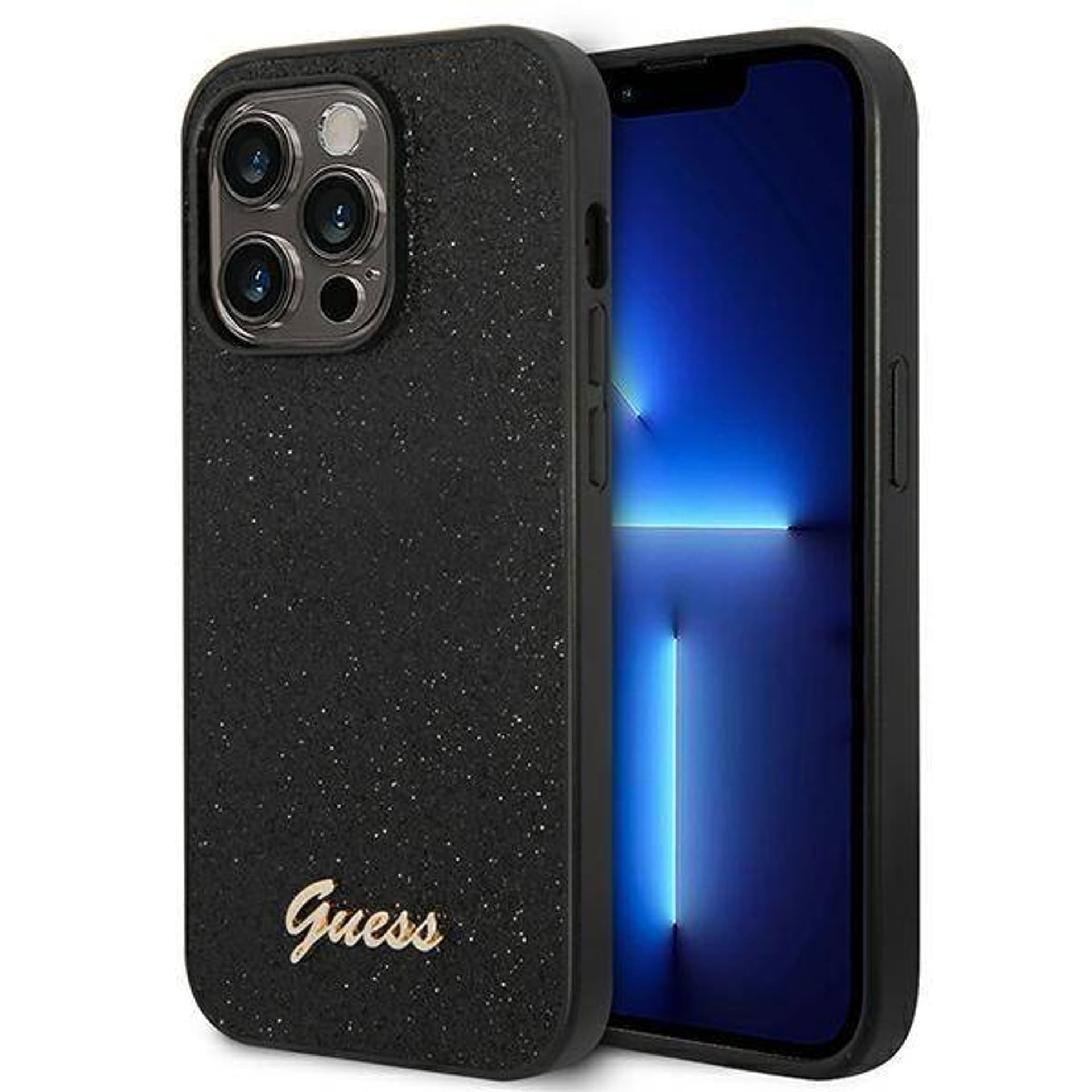 

Guess GUHCP14LHGGSHK iPhone 14 Pro 6,1" czarny/black hard case Glitter Script