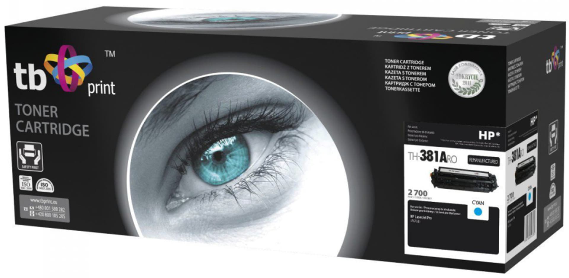 

Toner do HP LJ PRO M476 TH-381ARO CY ref.