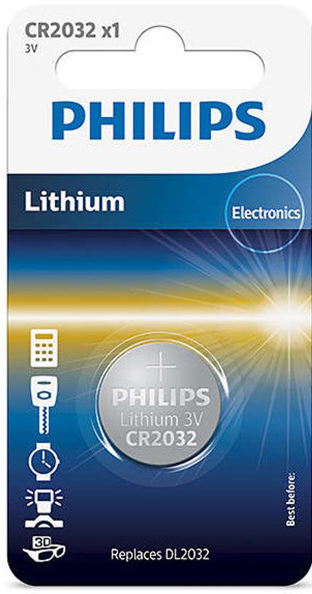 

Bateria PHILIPS 3V CR2032