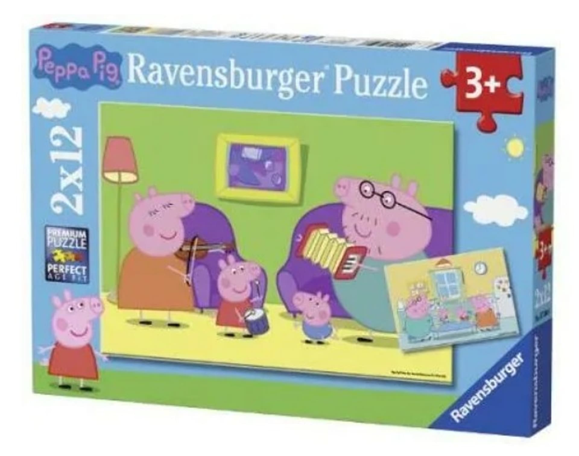 

Puzzle 2x12 elementów Świnka Peppa